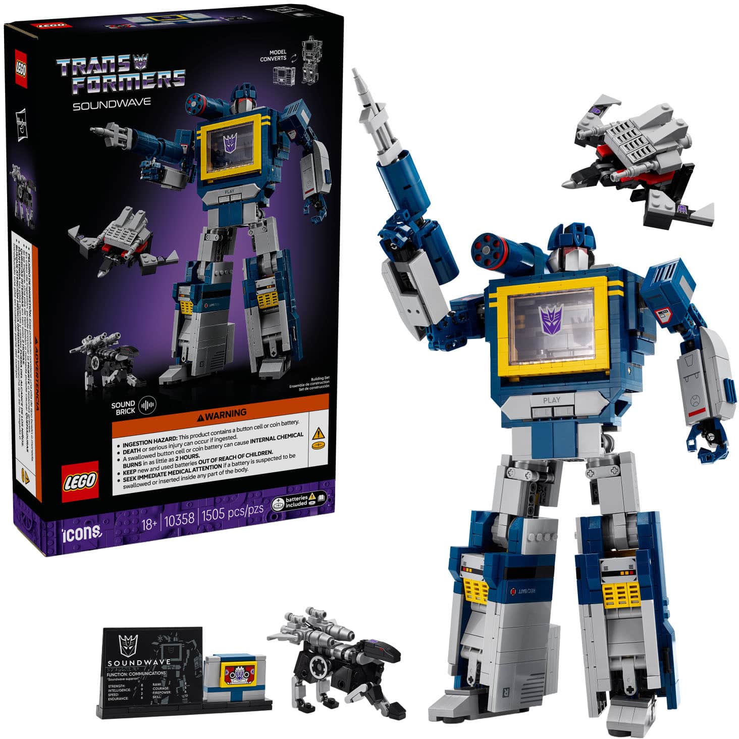 LEGO - Icons Transformers: Soundwave Model Kit 10358 product image