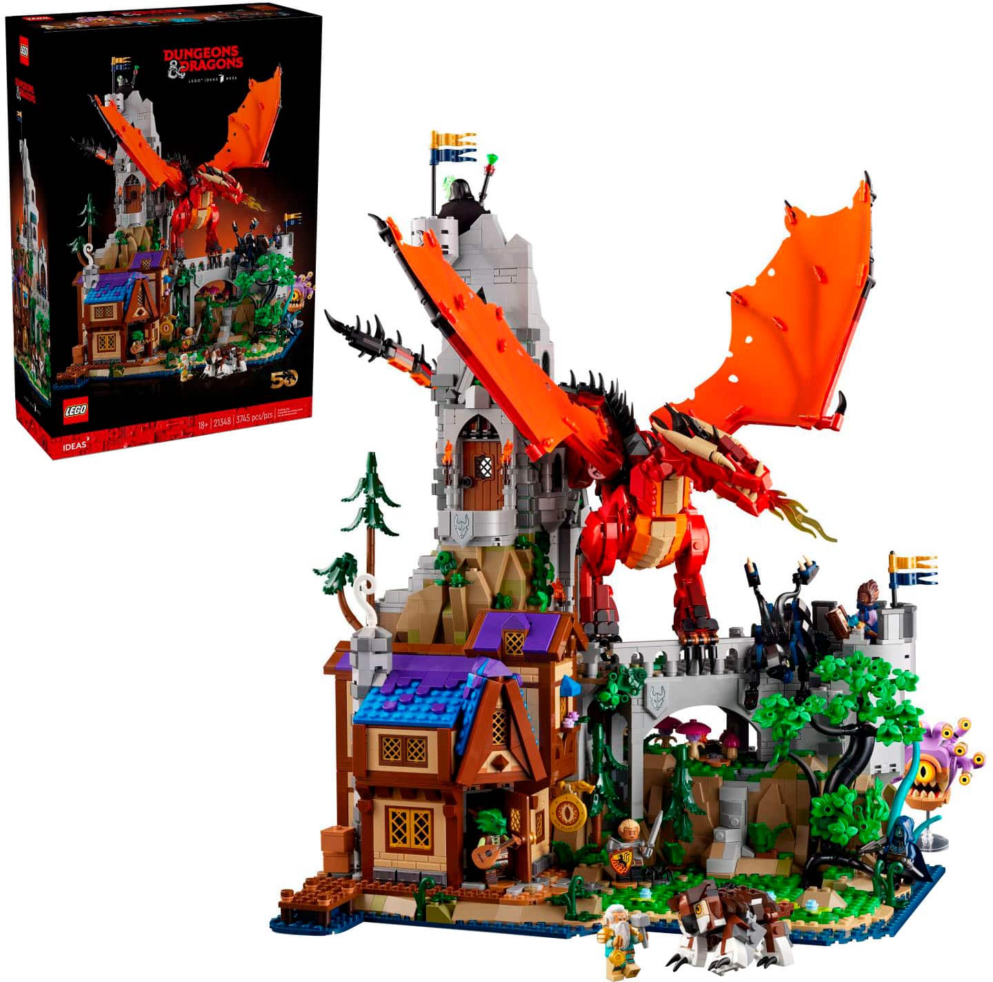 LEGO - Ideas Dungeons & Dragons: Red Dragon’s Tale Build and Display Set 21348 product image