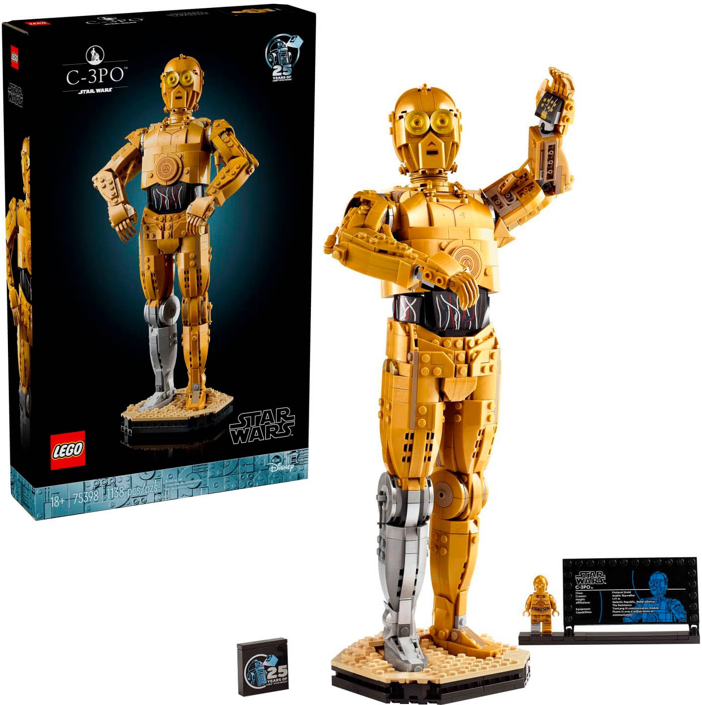 LEGO - Star Wars C-3PO Buildable Droid Figure for Build and Display 75398 - Multi product image