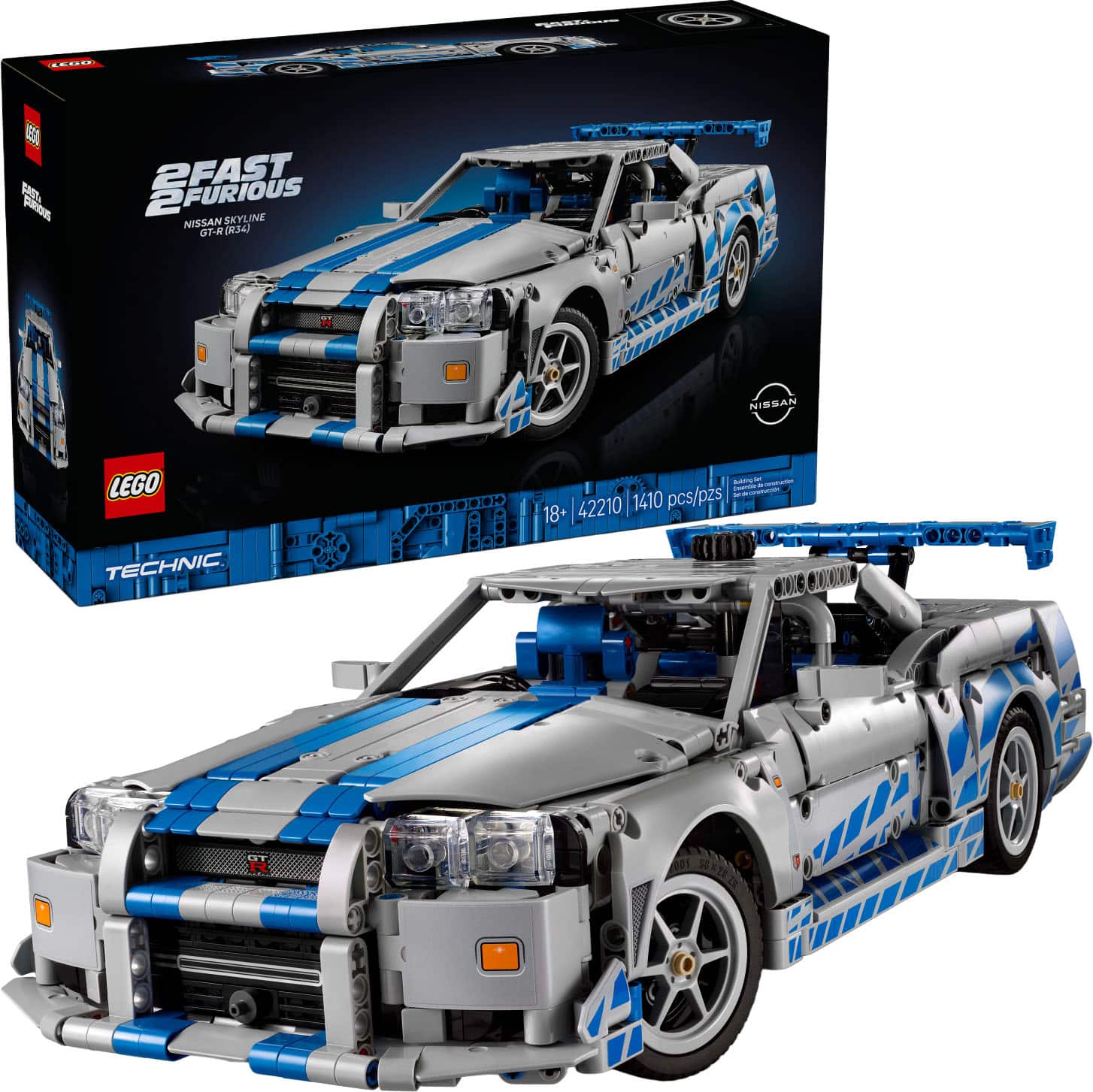 LEGO - Technic 2 Fast 2 Furious Nissan Skyline GT-R (R34) Car 42210 product image