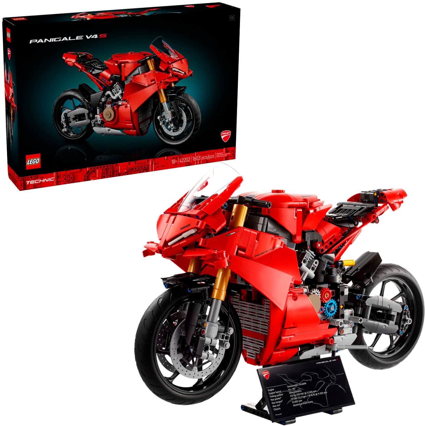 LEGO - Technic Ducati Panigale V4 S Motorcycle Model Building Set 42202 product image