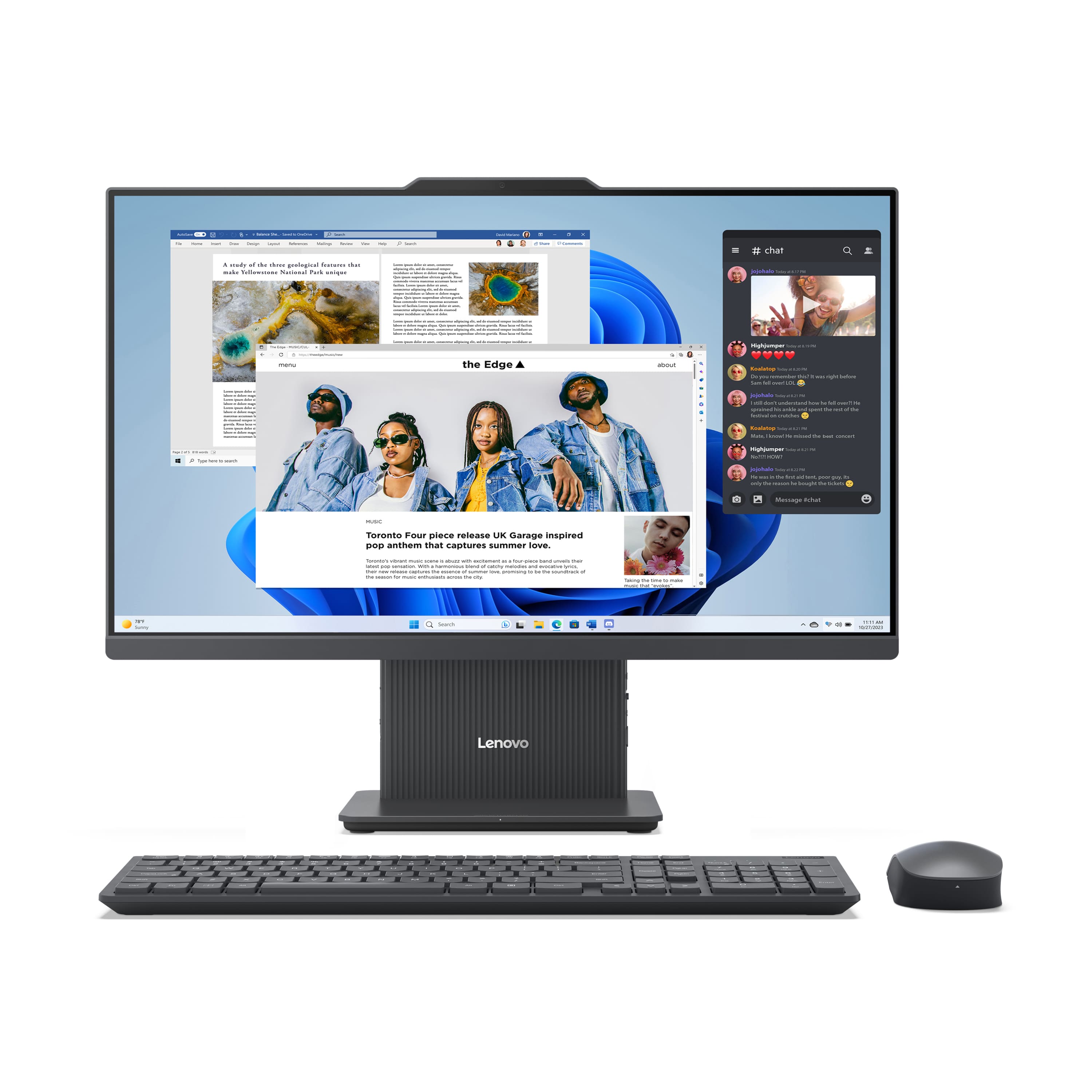 Lenovo - IdeaCentre AIO 23.8" Full HD Touchscreen All-In-One - AMD Ryzen 3 7335U - 8GB Memory - 256GB SSD - Luna Grey produc…