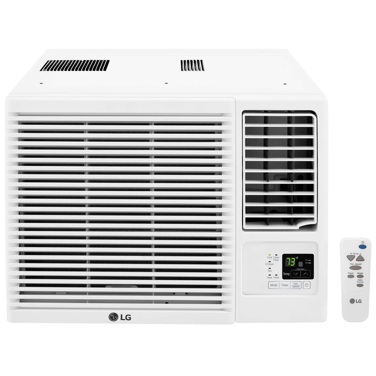 LG - 1,000 Sq. Ft. 18,000 BTU 230V Window Air Conditioner with Supplemental Heat Function - White product image