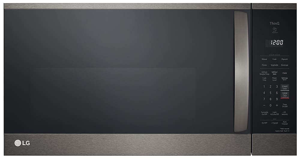 LG - 1.8 Cu. Ft. Over-the-Range Microwave with Sensor Cooking and EasyClean - Black Stainless Steel product image