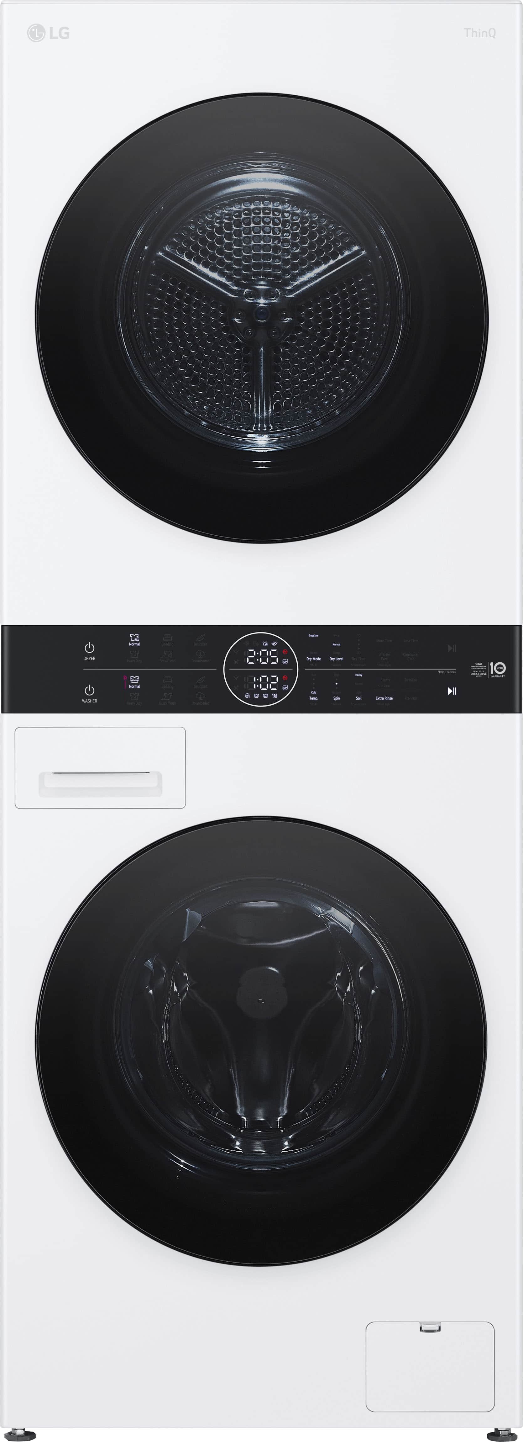 LG - 2.4 Cu. Ft. HE Smart Front Load Washer and 4.2 Cu. Ft. Electric Dryer WashTower wSteam and Ventless Heat Pump Technolog…