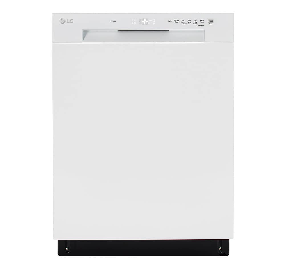 LG - 24" Front Control Built-In Stainless Steel Tub Dishwasher with SenseClean and 52 dBA - Black product image