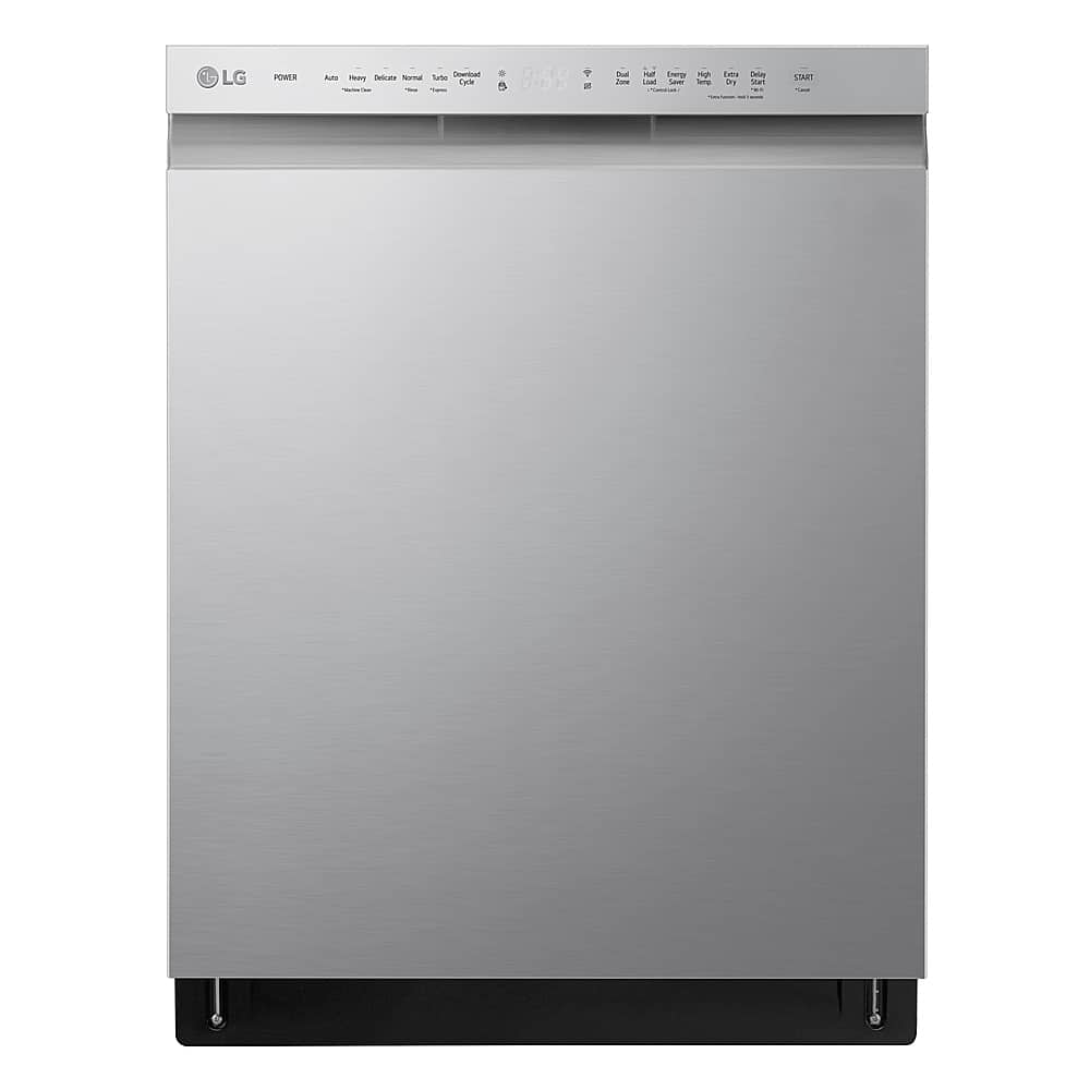 LG - 24" Front Control Smart Built-In Stainless Steel Tub Dishwasher with QuadWash, and 48dba - Stainless Steel product image