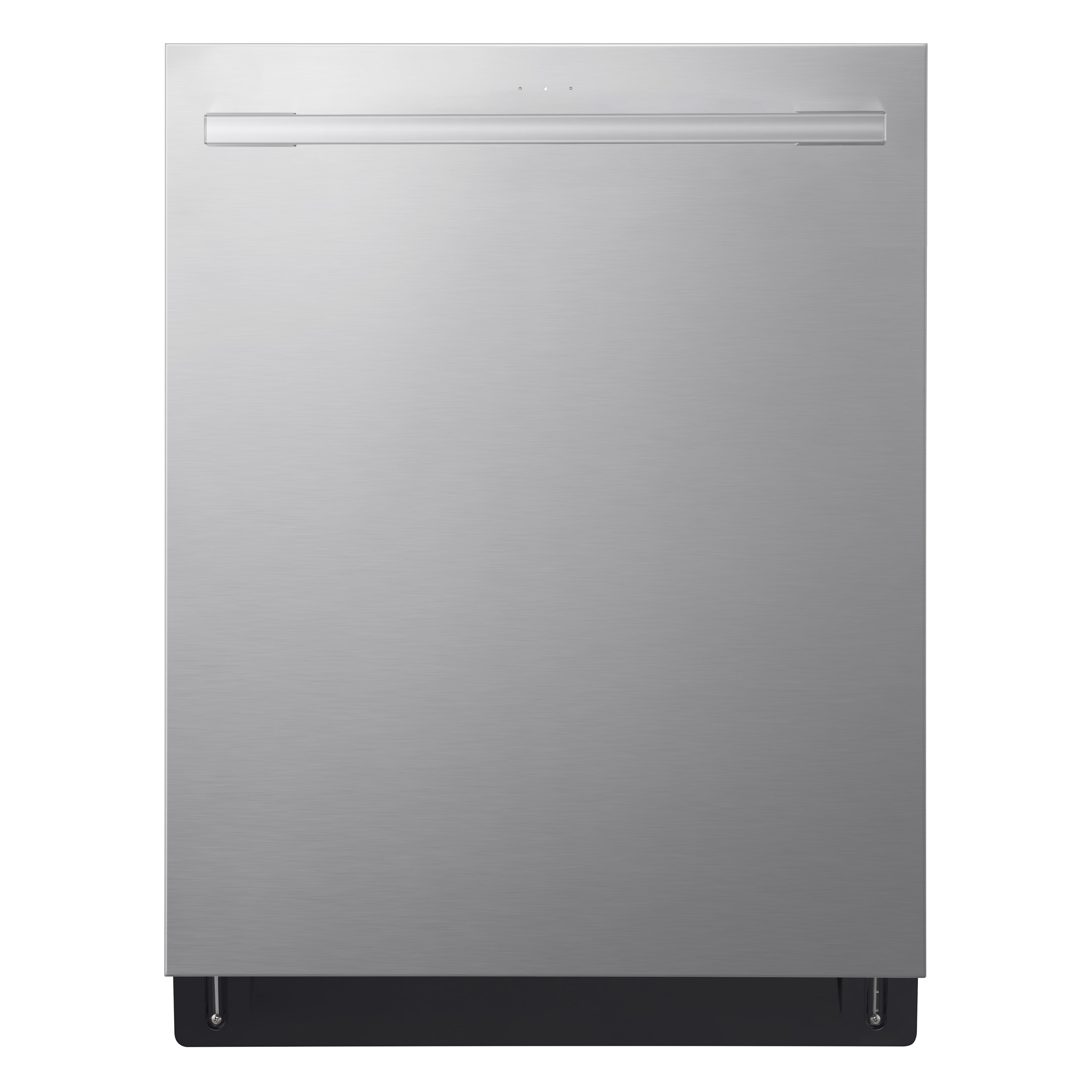 LG - 24" Top Control Smart Built-In Stainless Steel Tub Dishwasher with 3rd Rack, QuadWash Pro and 42dba - Black Stainless S…