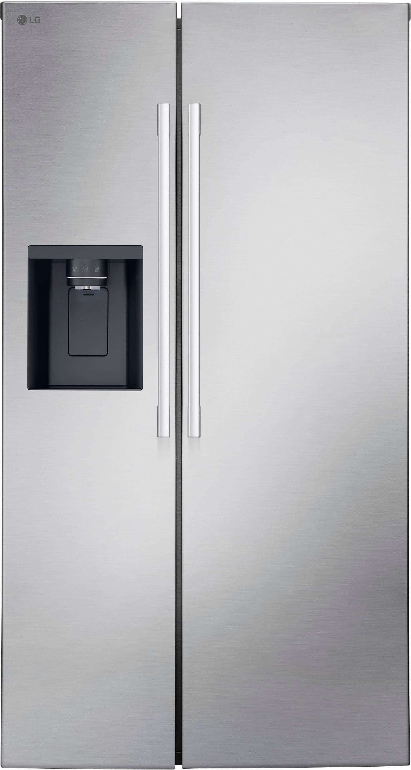 LG - 26.6 Cu. Ft. Side-by-Side Smart Refrigerator with External Ice and Water - Stainless Steel product image