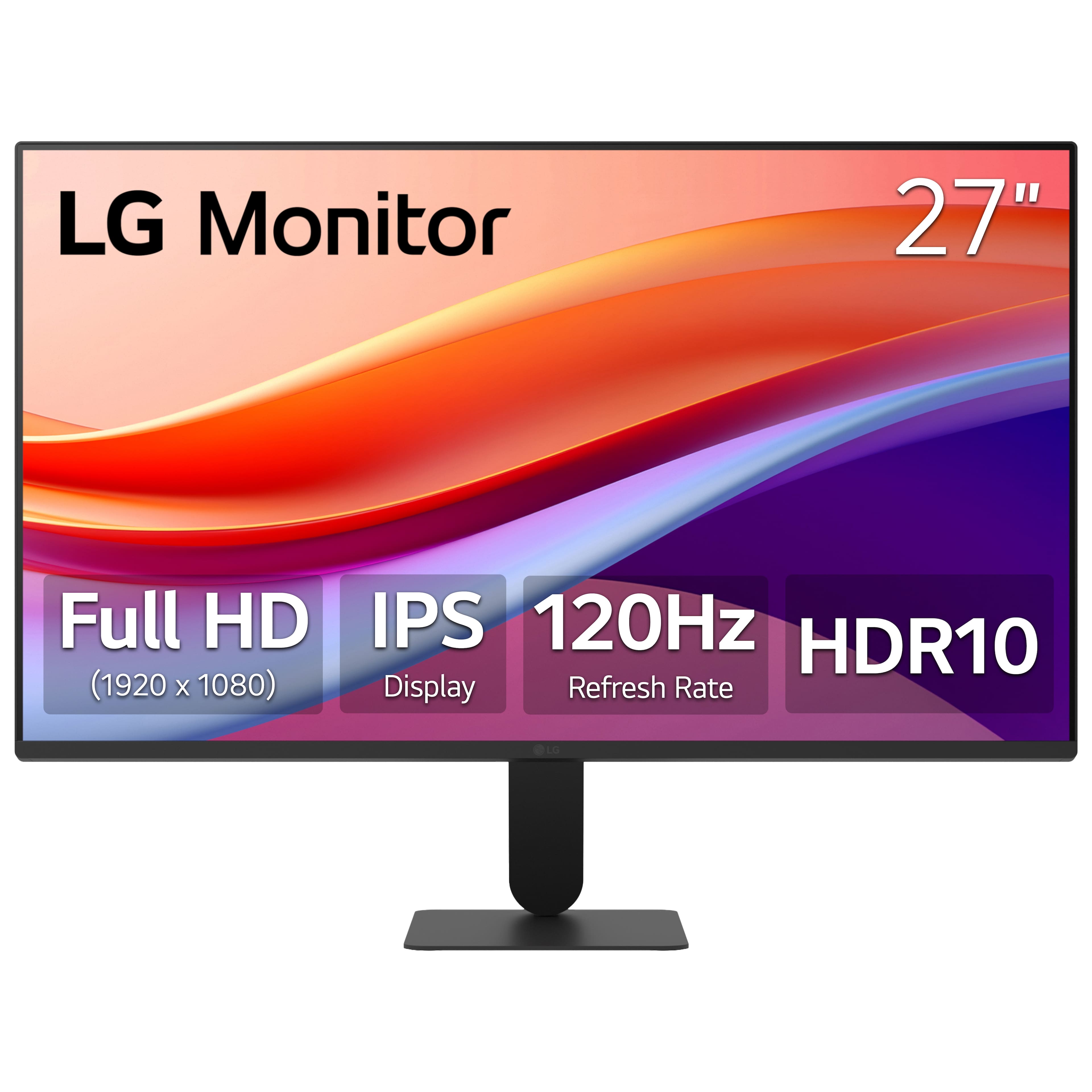 LG - 27" IPS FHD 120Hz Monitor with HDR10 (HDMI) - Black product image