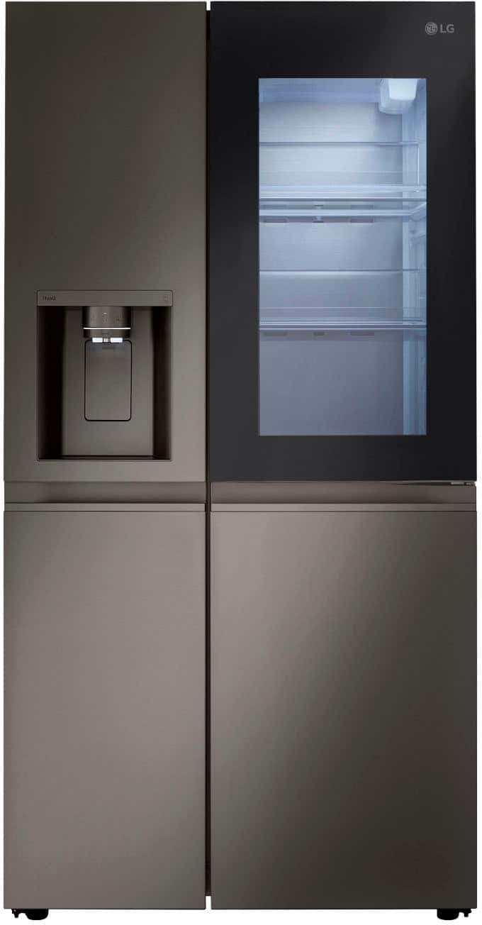 LG - 27.1 Cu. Ft. Side-by-Side Smart Refrigerator with Craft Ice - Black Stainless Steel product image