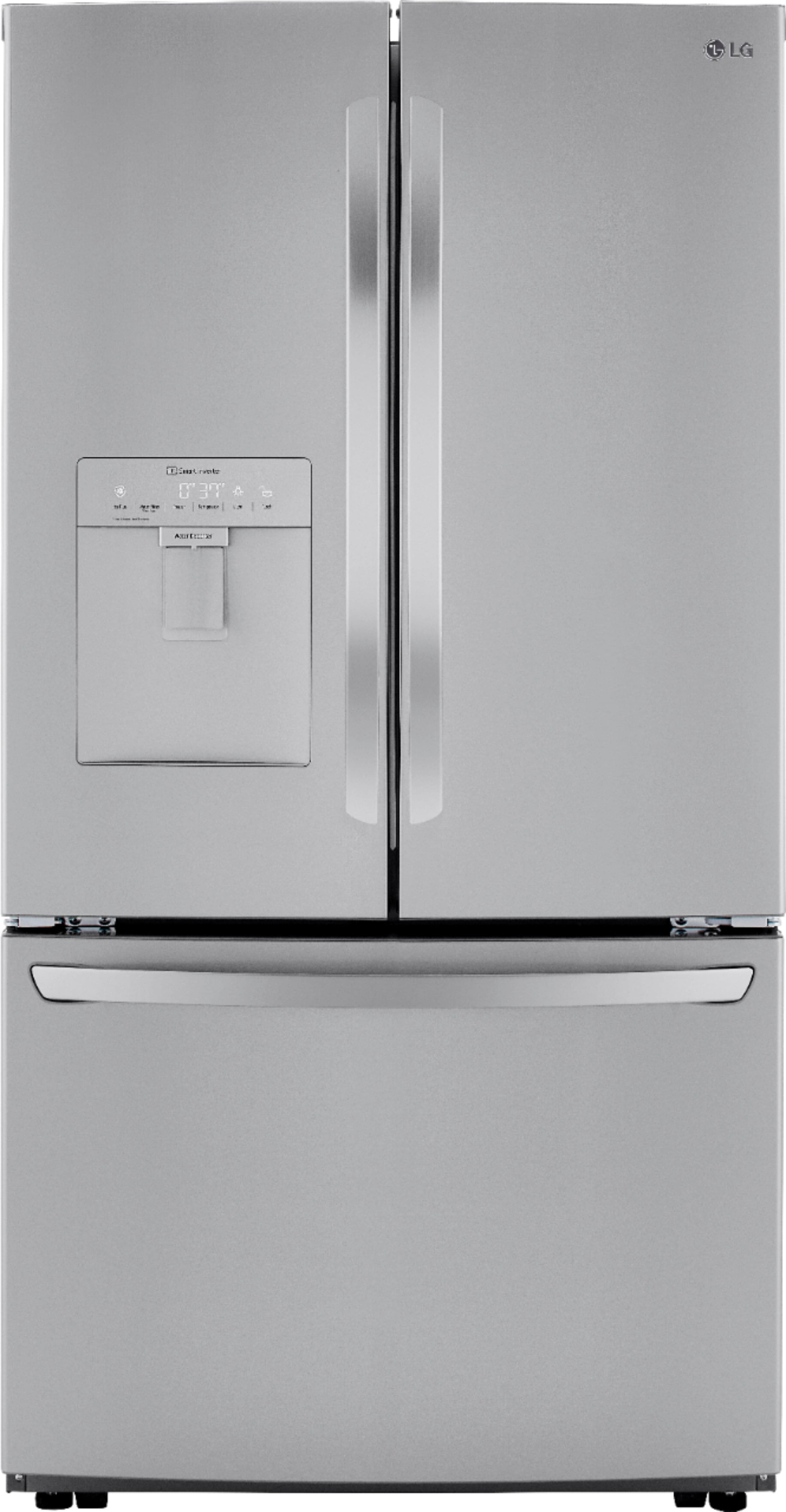 LG - 29 Cu. Ft. French Door Smart Refrigerator with External Water Dispenser - Stainless Steel product image
