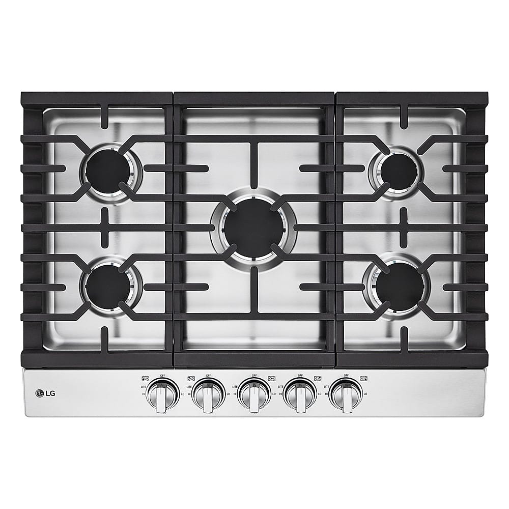 LG - 30" Built-In Gas Cooktop with 5 Burners and EasyClean - Stainless Steel product image