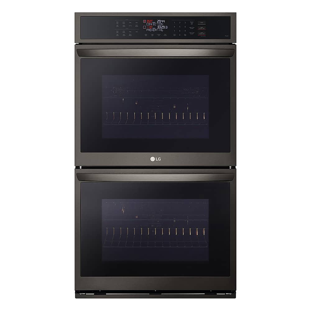 LG - 30" Smart Built-In Electric Convection Double Wall Oven with Air Fry - Black Stainless Steel product image