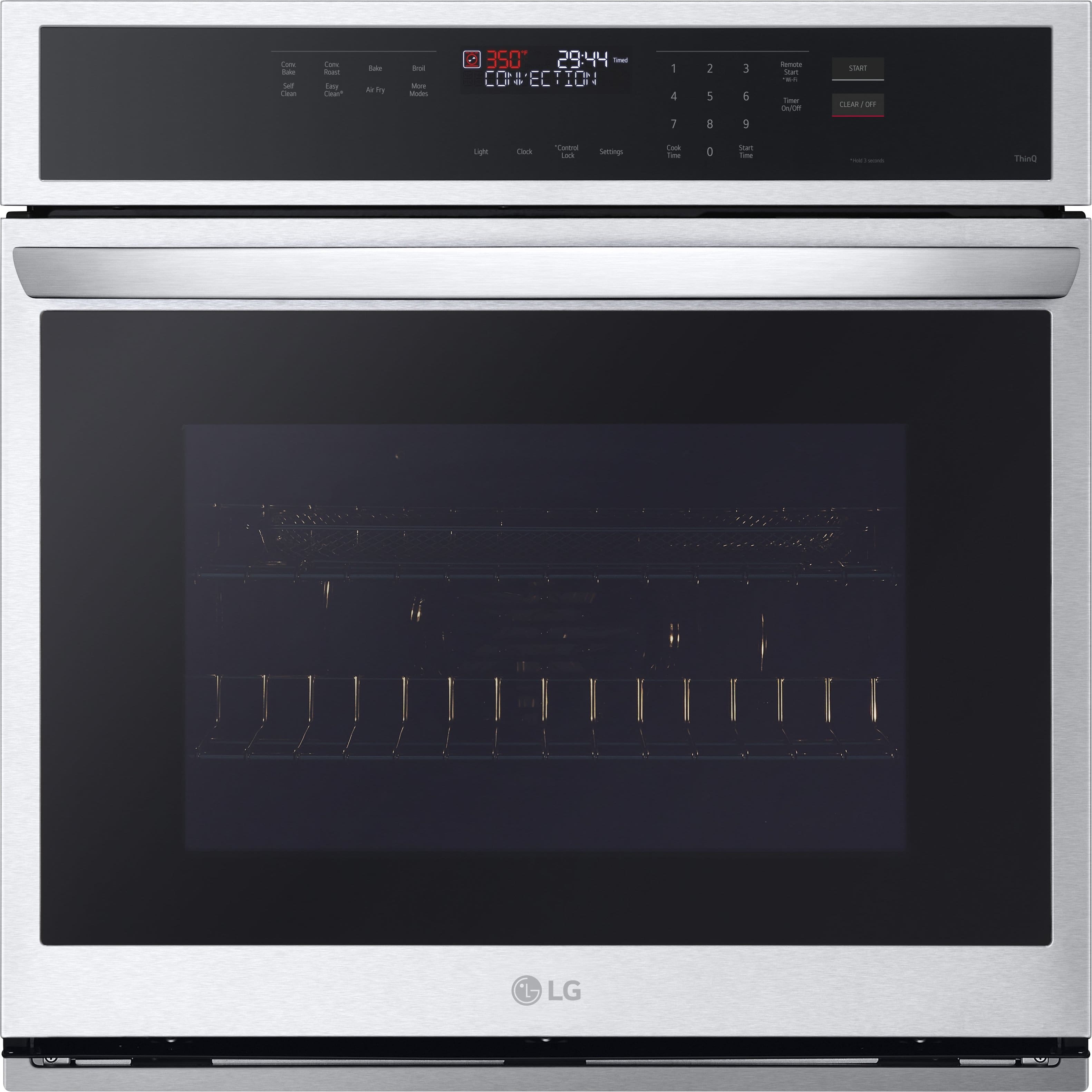 LG - 30" Smart Built-In Single Electric Convection Wall Oven with Air Fry - Stainless Steel product image