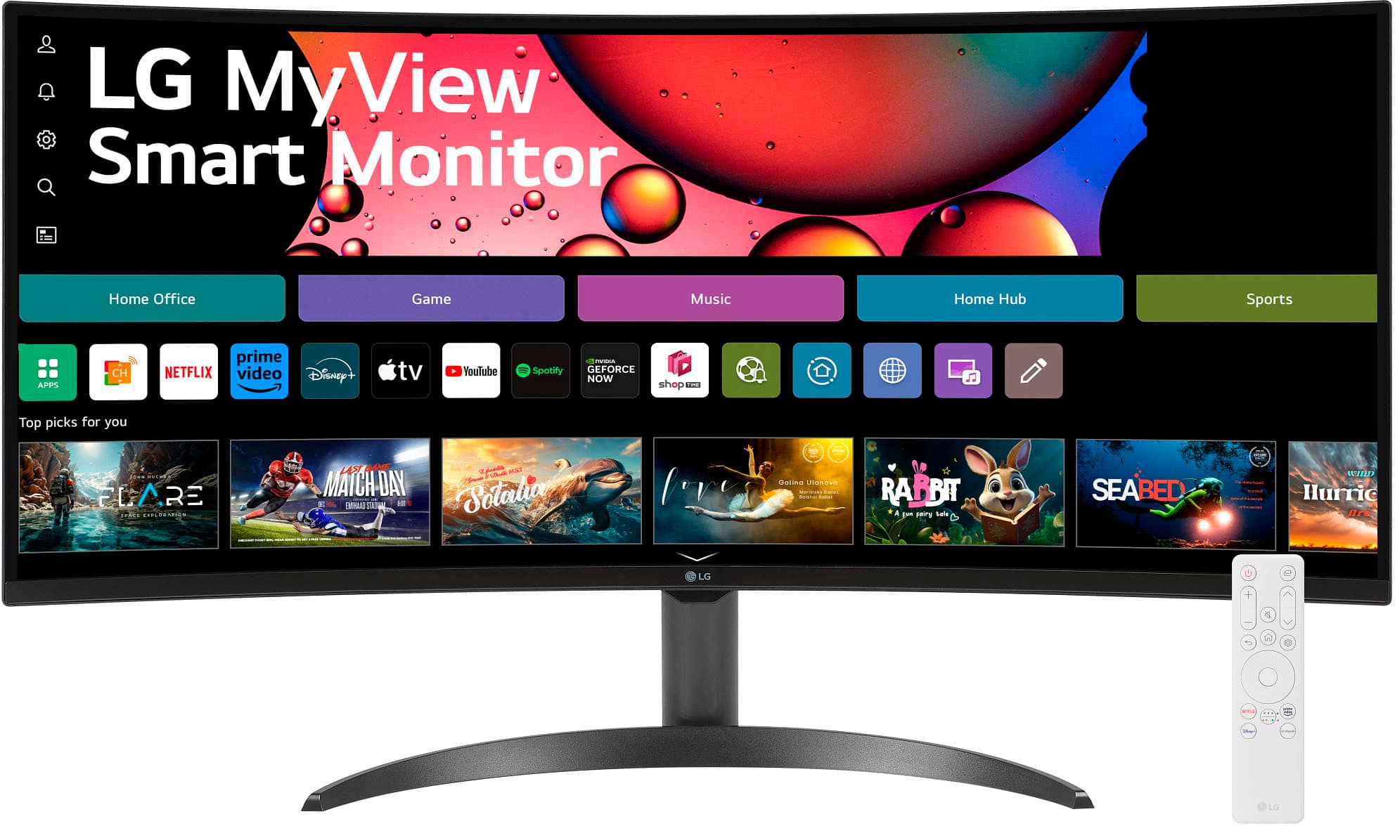 LG - 34" WQHD 100Hz 5ms Smart Monitor with HDR10 (HDMI, USB-A) - Black product image
