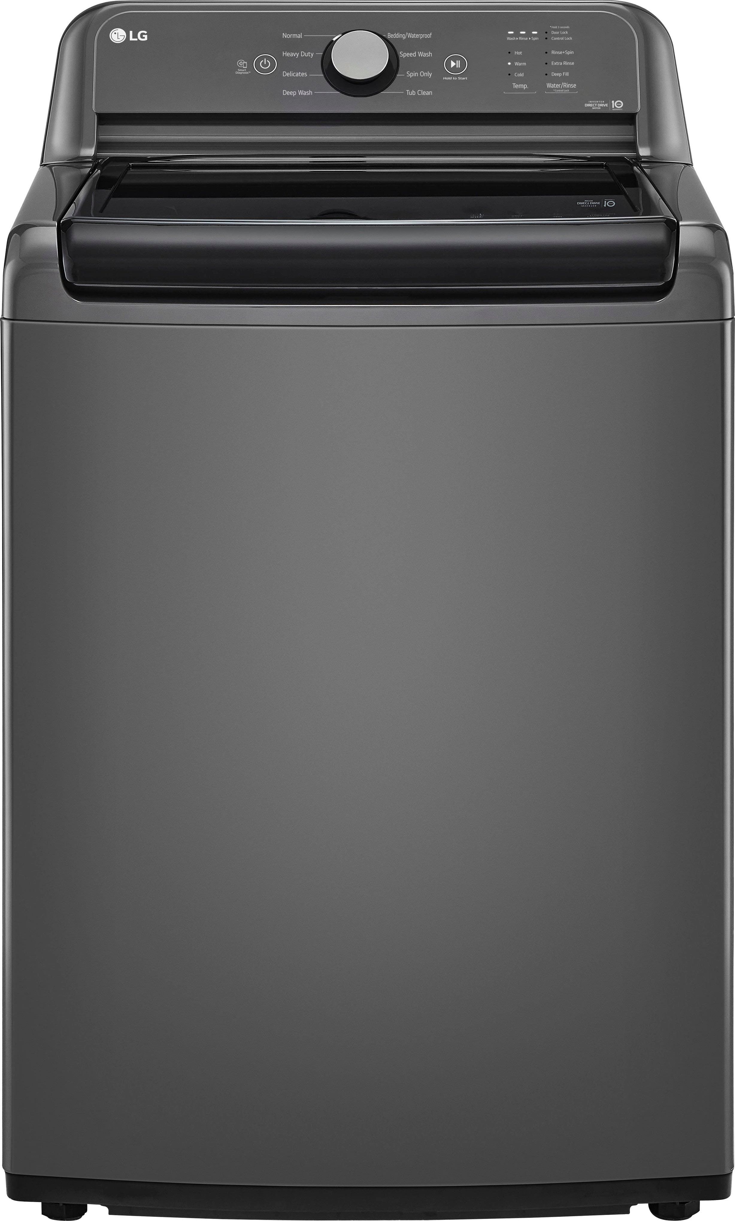 LG - 4.1 Cu. Ft. High-Efficiency Top Load Washer with TurboDrum Technology - Monochrome Grey product image