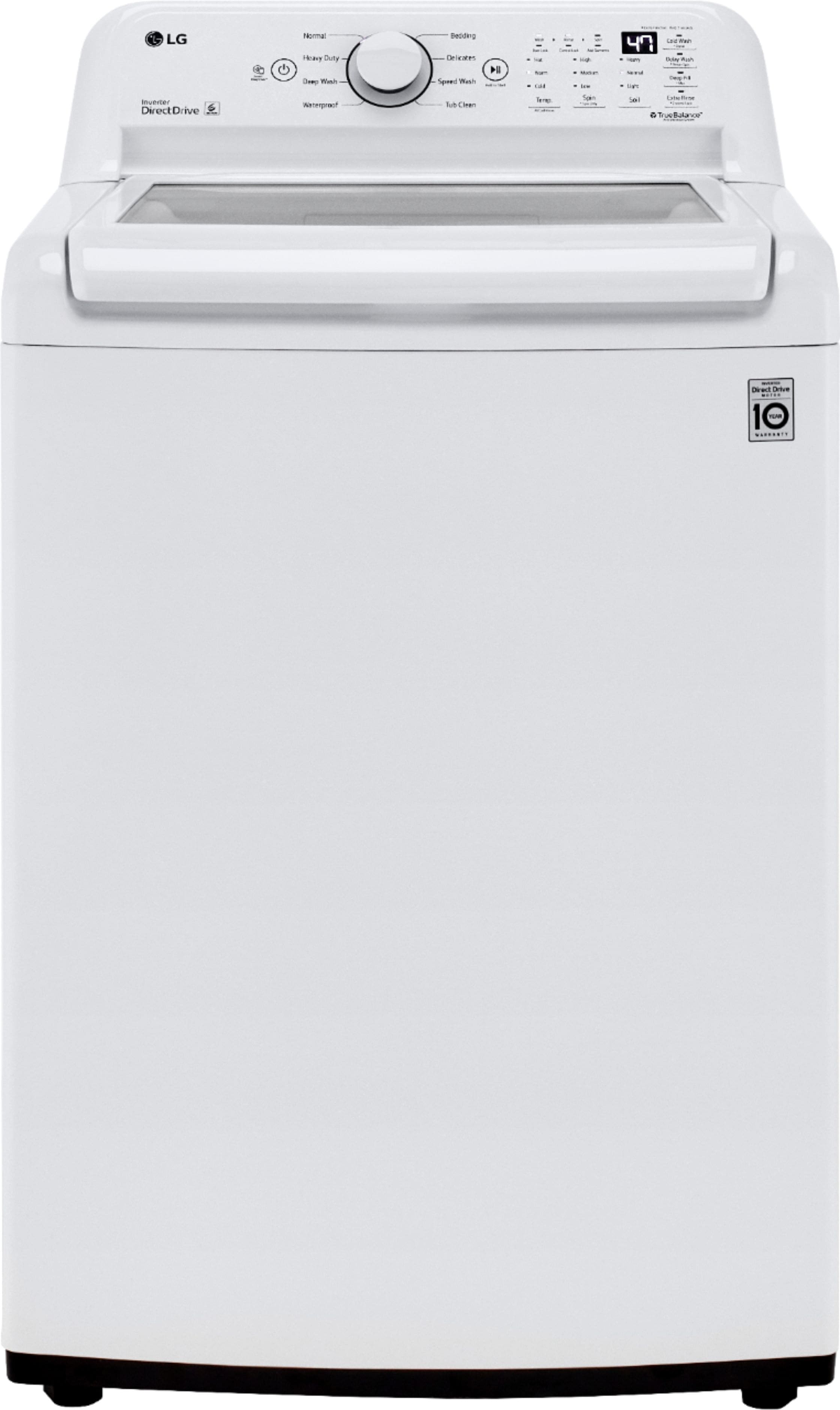 LG - 4.3 Cu. Ft. High-Efficiency Top Load Washer with TurboDrum Technology - White product image