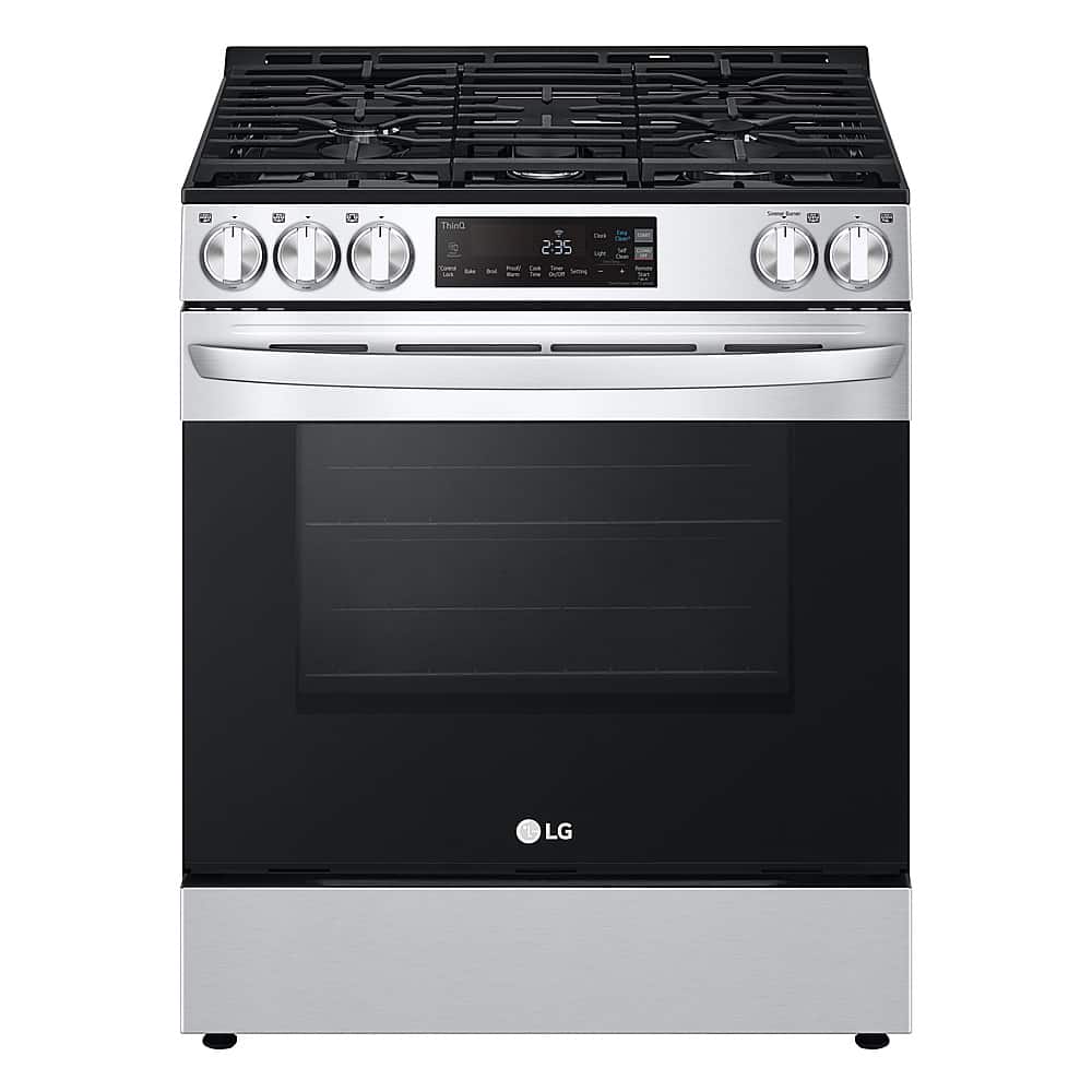 LG - 5.3 Cu. Ft. Smart Slide-In Gas Range with EasyClean and SuperBoil Burner - Stainless Steel product image
