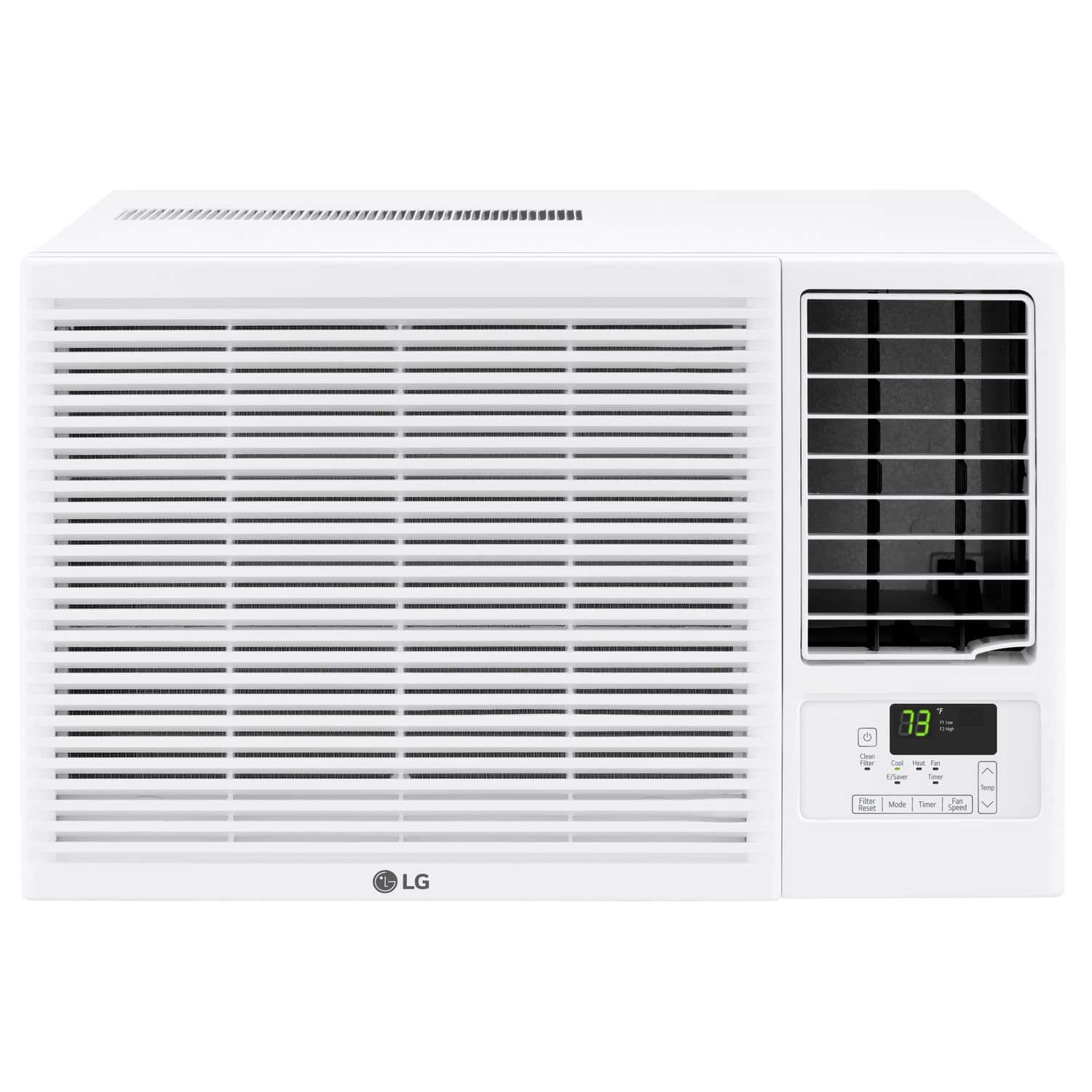 LG - 570 Sq. Ft. 11,700/12,200 BTU 230V Window Air Conditioner with Supplemental Heat Function - White product image