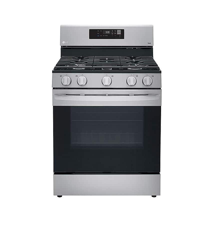 LG - 5.8 Cu. Ft. Smart Freestanding Gas Range with EasyClean and WideView Window - Stainless Steel product image