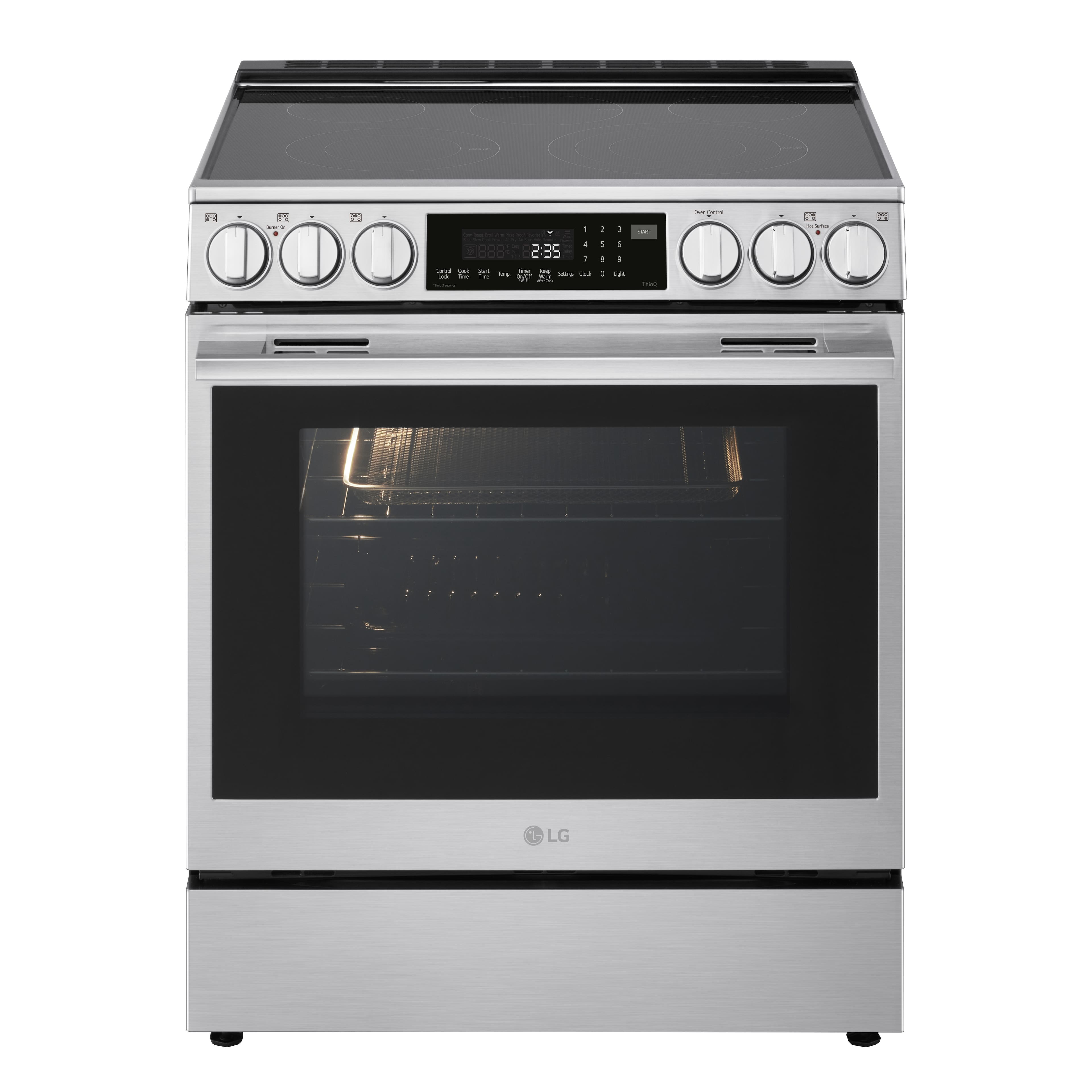 LG - 6.3 Cu. Ft. Slide-In Electric True Convection Smart Range with Air Fry and 2 UltraHeat Elements - Stainless Steel produ…