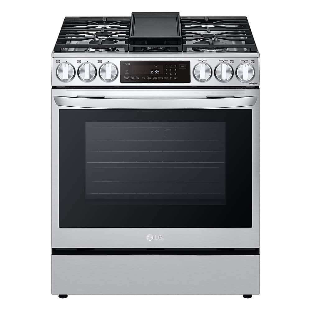 LG - 6.3 Cu. Ft. Smart Slide-in Dual Fuel True Convection Range with EasyClean and Air Fry - Stainless Steel product image