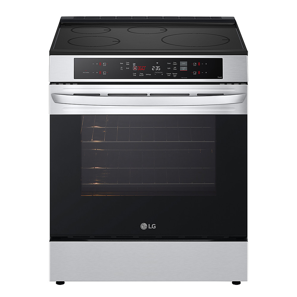 LG - 6.3 Cu. Ft. Smart Slide-in Electric Induction Convection Range with EasyClean and Air Fry - Stainless Steel product ima…