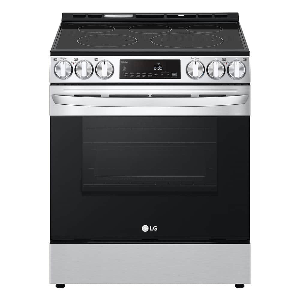 LG - 6.3 Cu. Ft. Smart Slide-In Electric True Convection Range with EasyClean and AirFry - Stainless Steel product image
