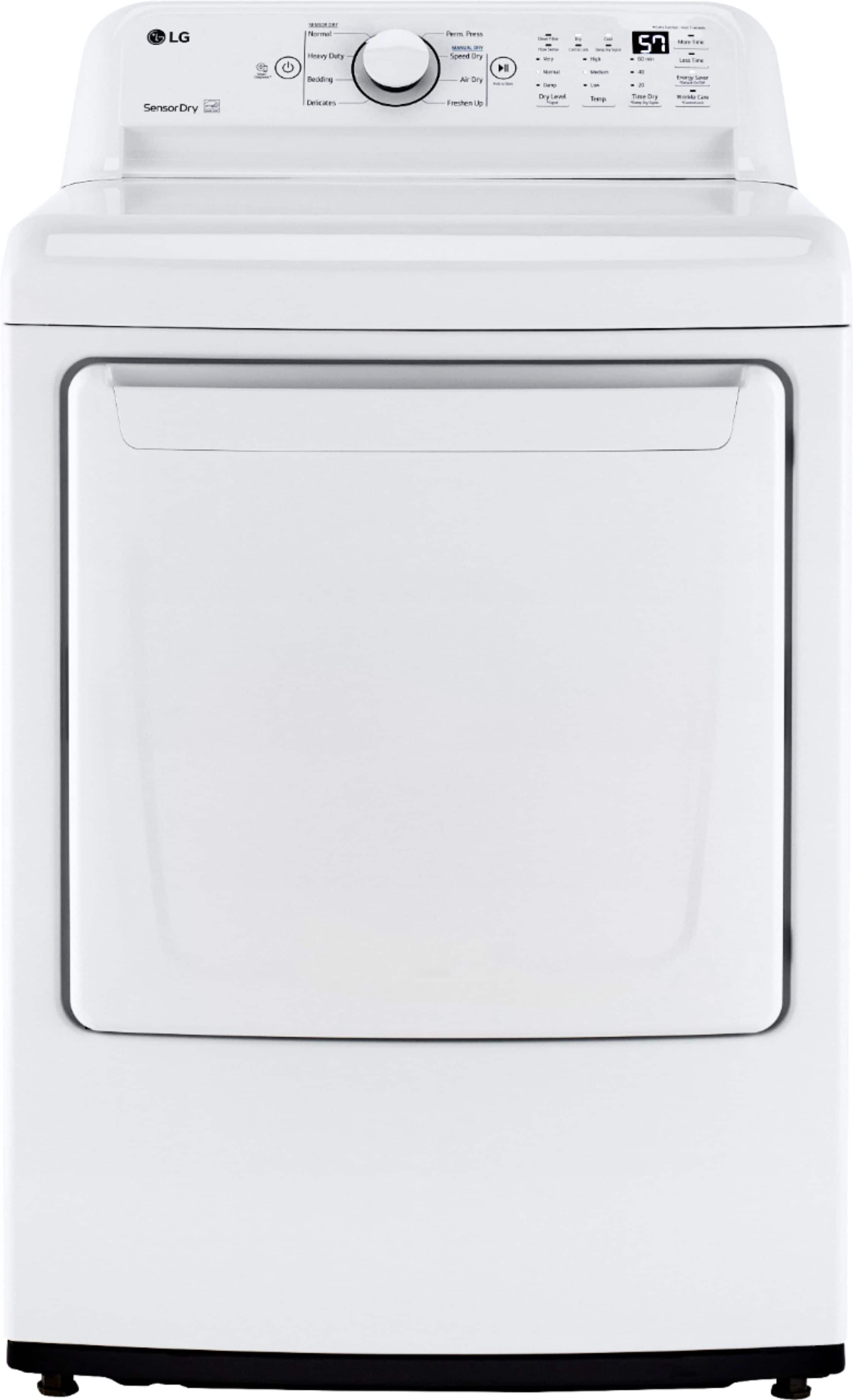 LG - 7.3 Cu. Ft. Electric Dryer with Sensor Dry - White product image
