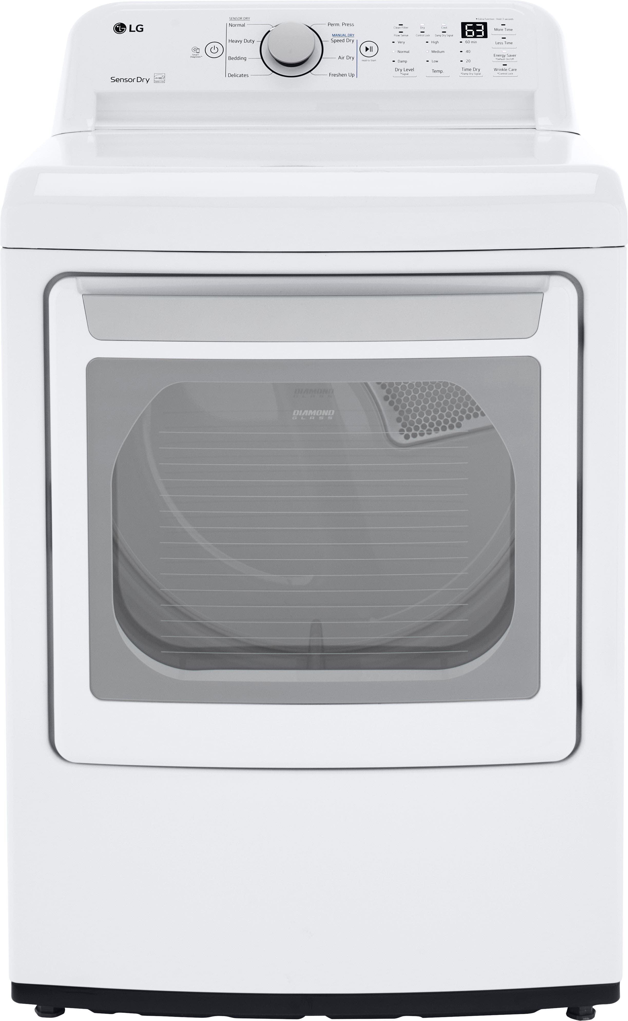LG - 7.3 Cu. Ft. Gas Dryer with Sensor Dry - White product image