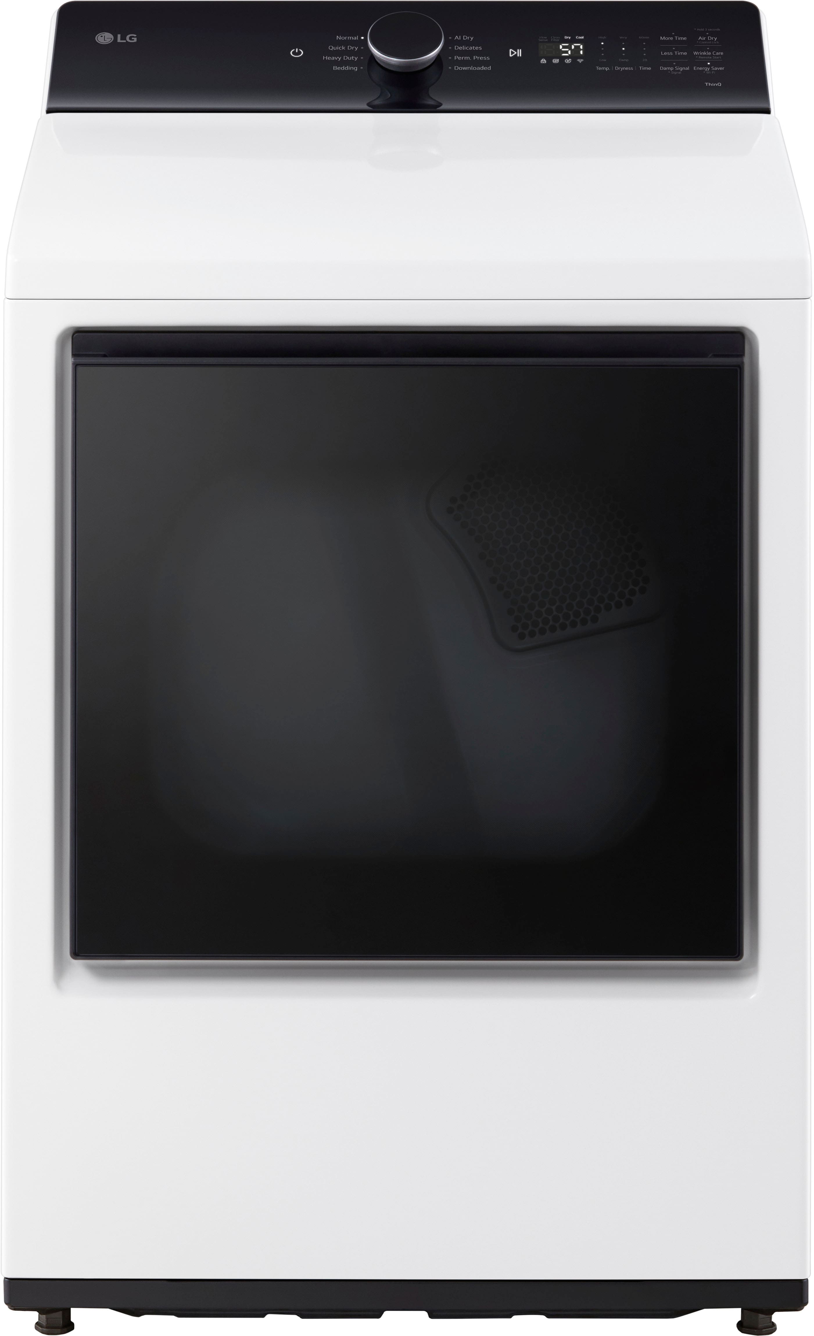 LG - 7.3 Cu. Ft. Smart Electric Dryer with EasyLoad Door - Alpine White product image