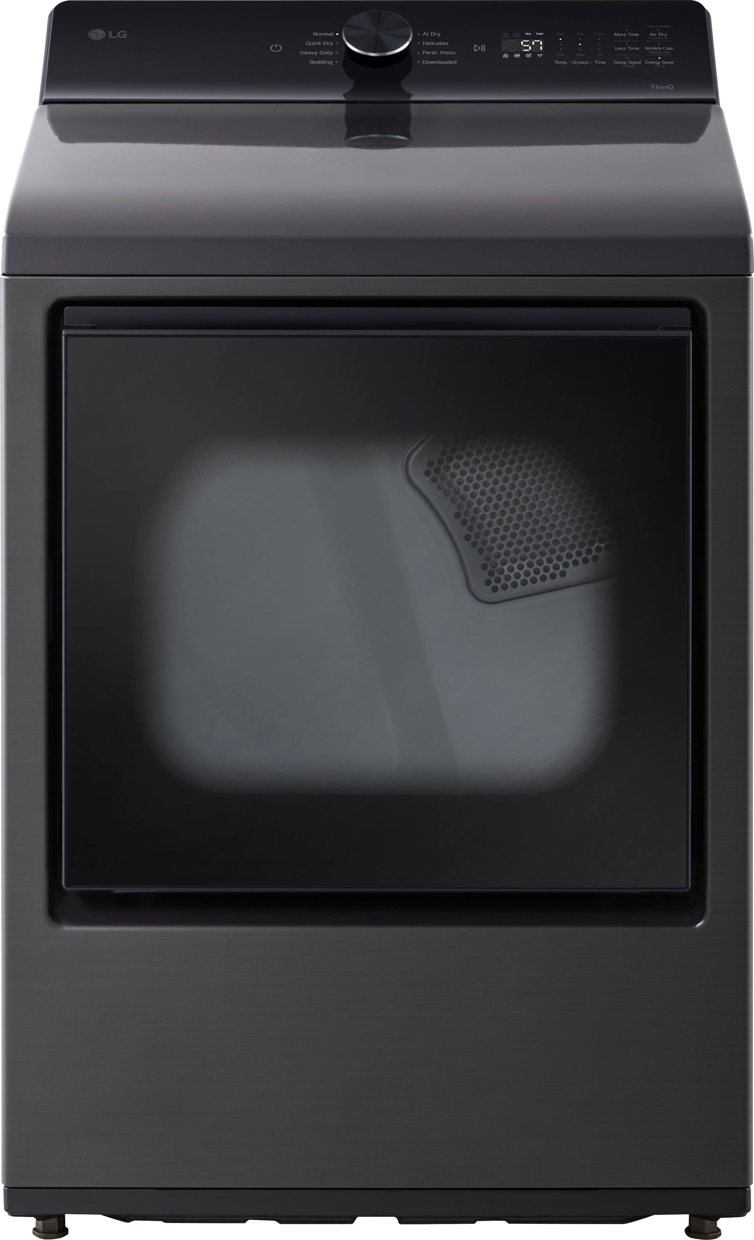LG - 7.3 Cu. Ft. Smart Electric Dryer with Sensor Dry - Platinum Black product image