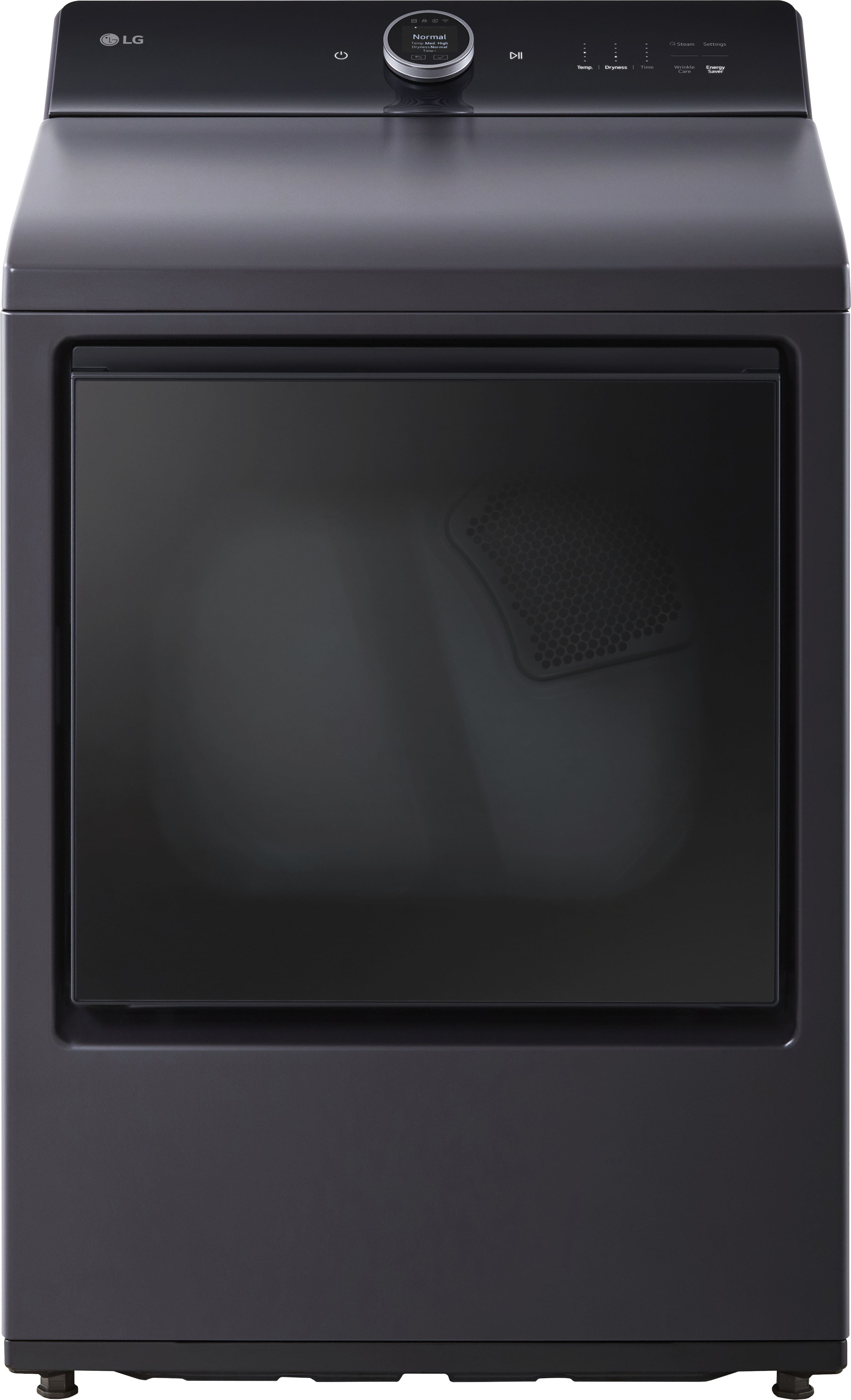 LG - 7.3 Cu. Ft. Smart Electric Dryer with Steam and EasyLoad Door - Matte Black product image