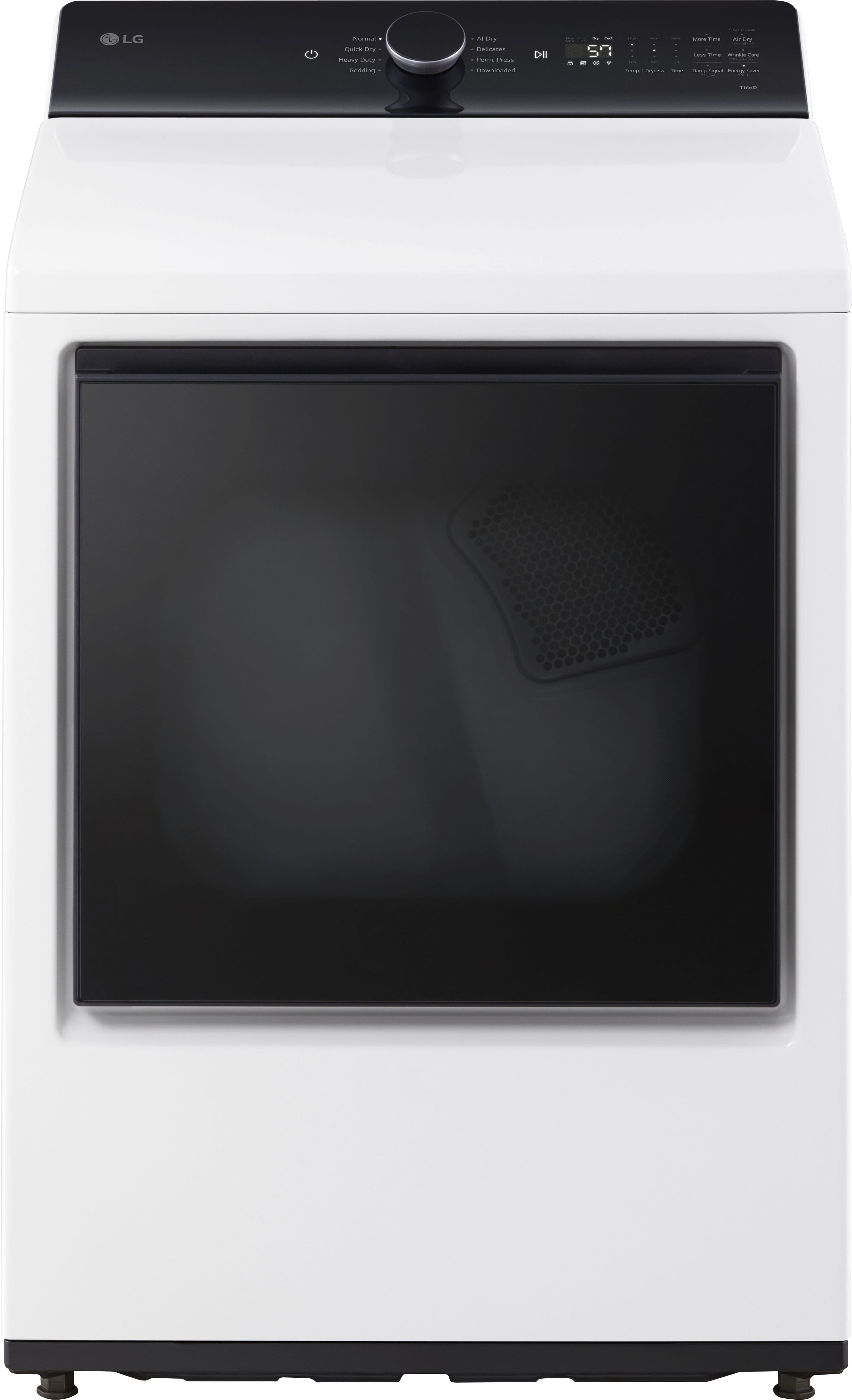 LG - 7.3 Cu. Ft. Smart Gas Dryer with EasyLoad Door - Alpine White product image