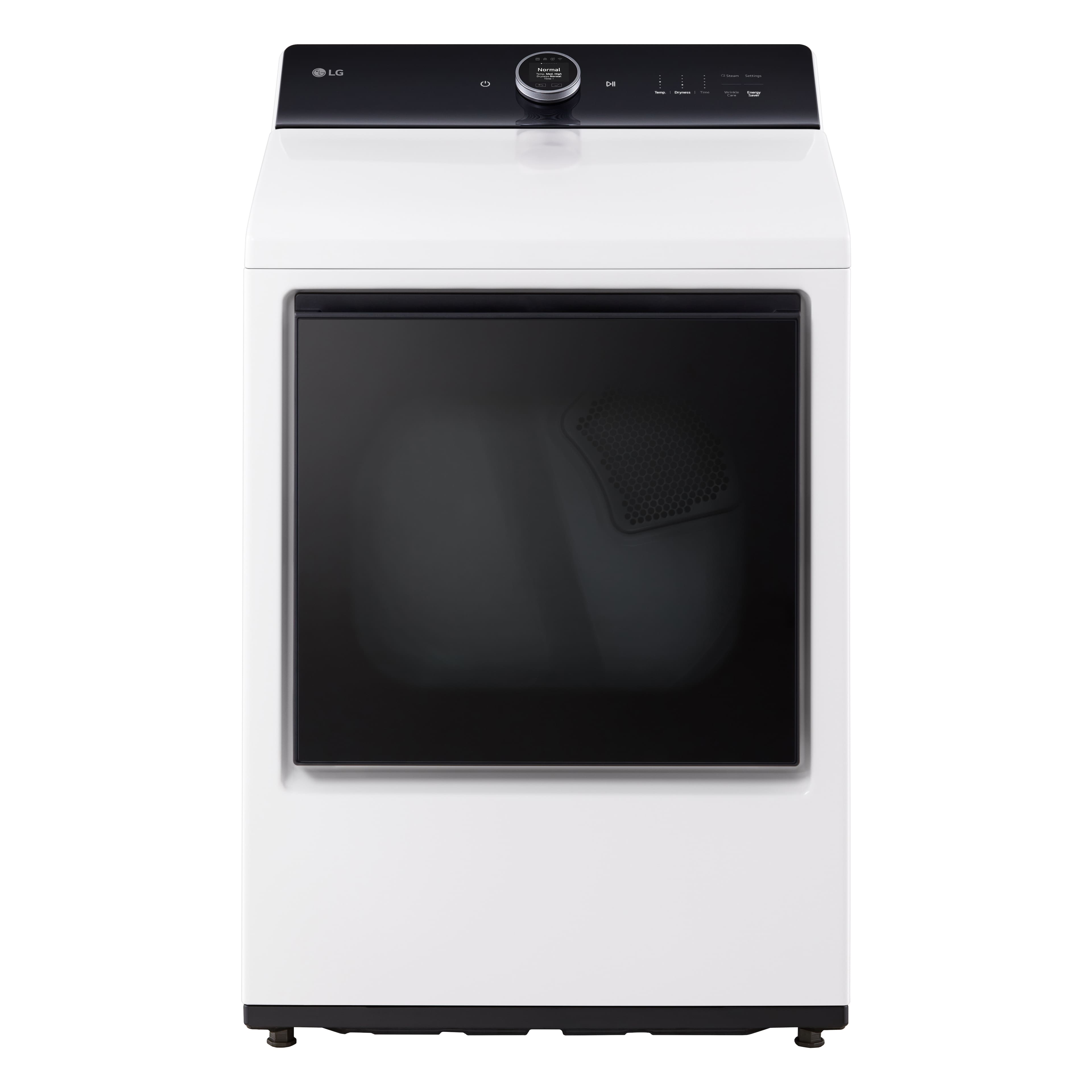 LG - 7.3 Cu. Ft. Smart Gas Dryer with Steam and EasyLoad Door - Alpine White product image
