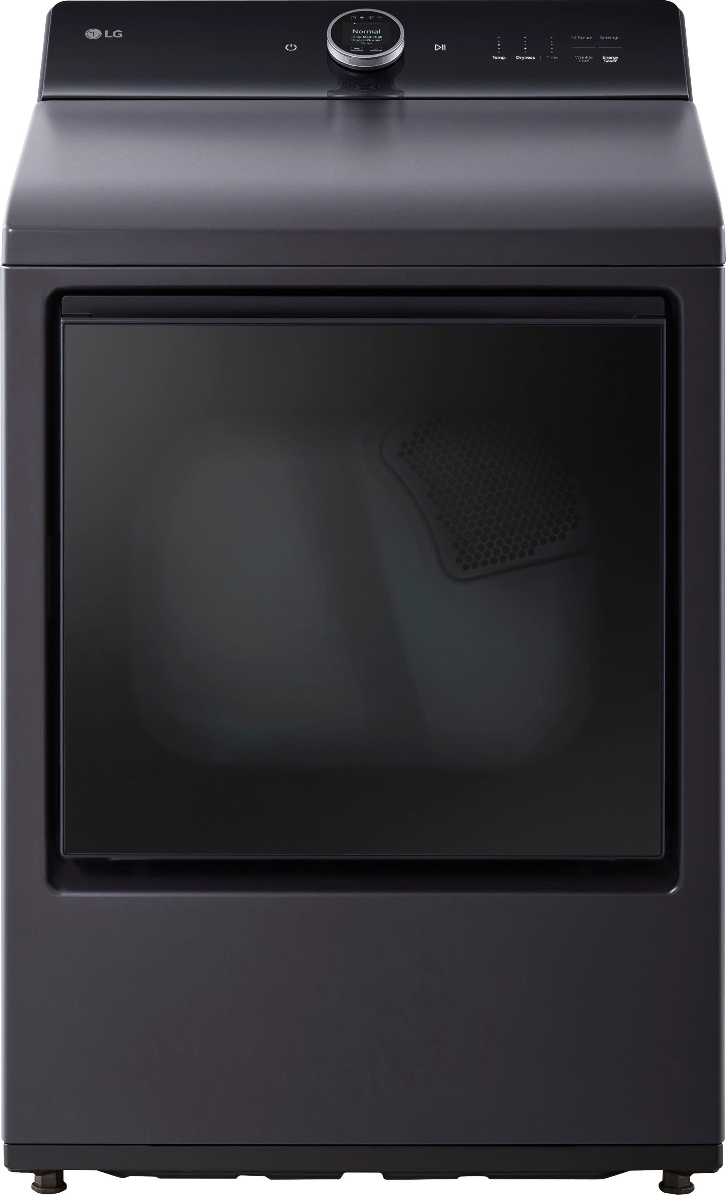 LG - 7.3 Cu. Ft. Smart Gas Dryer with Steam and EasyLoad Door - Matte Black product image