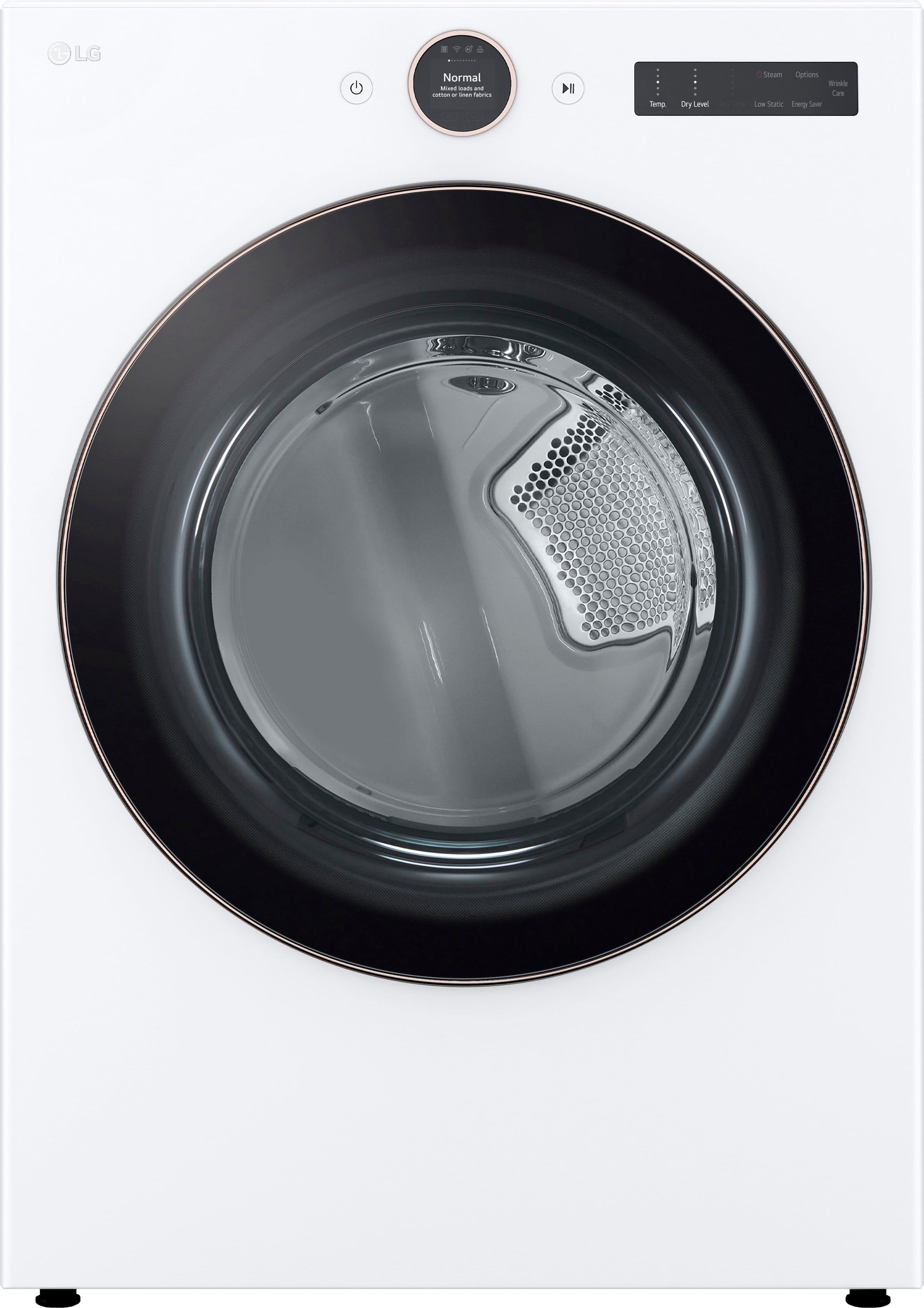 LG - 7.4 Cu. Ft. Stackable Smart Electric Dryer with Steam and Sensor Dry - White product image