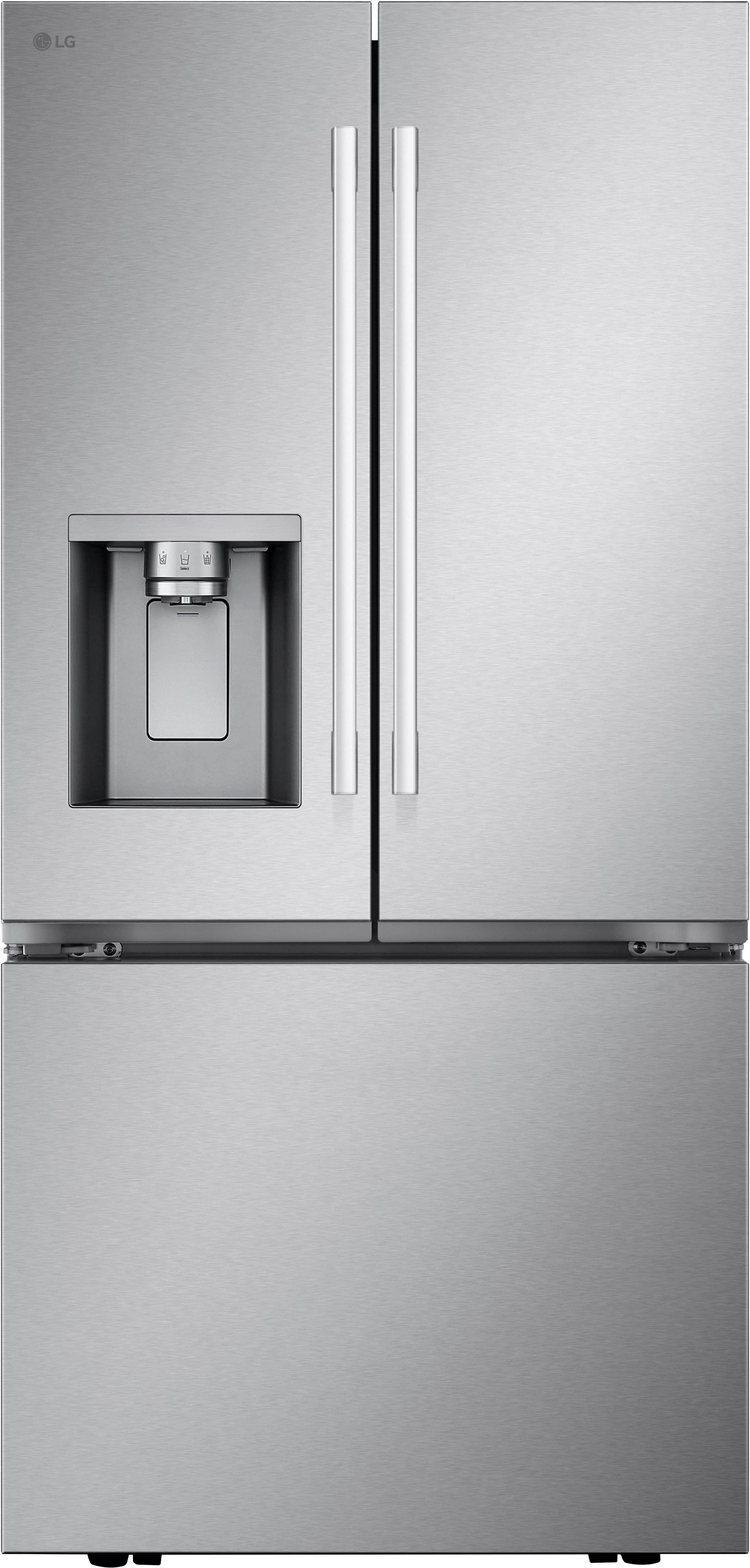 LG - Counter-Depth MAX 20.2 Cu. Ft. French Door Smart Refrigerator with Dual Ice - Stainless Steel product image