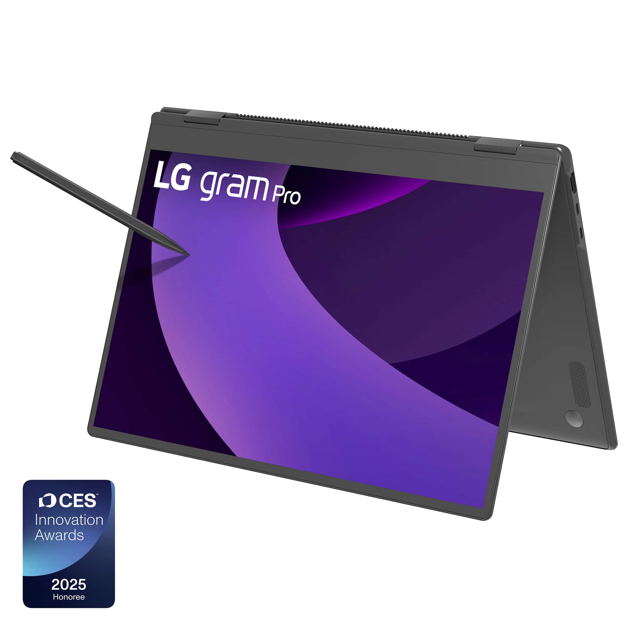 LG - gram Pro 2in1 16" OLED Touch Screen Laptop - Intel Core Ultra7 255H with 16GB RAM - 1TB SSD - Obsidian Black product im…