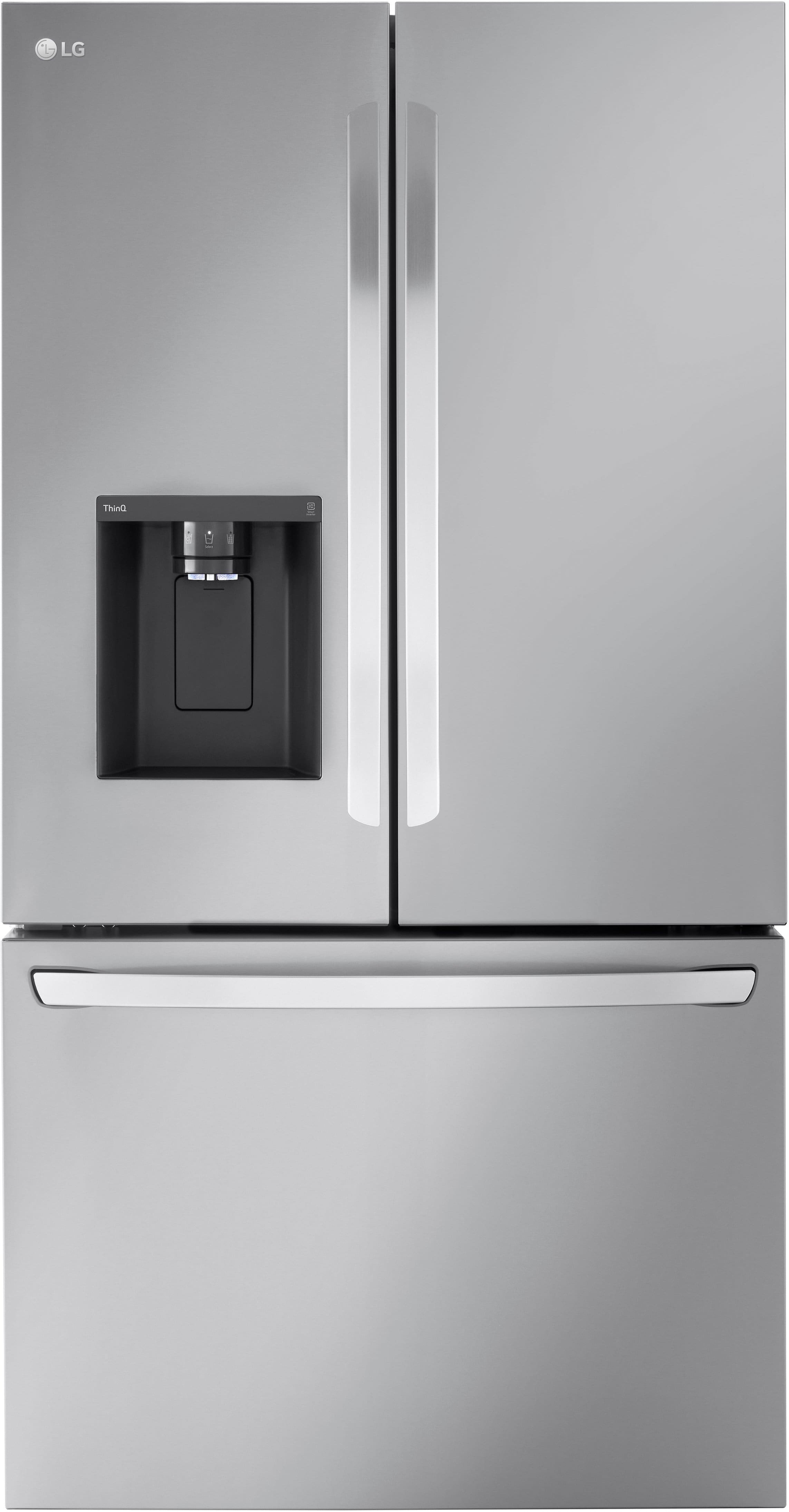 LG - Standard-Depth MAX 30.7 Cu. Ft. French Door Smart Refrigerator with Dual Ice Maker - Stainless Steel product image