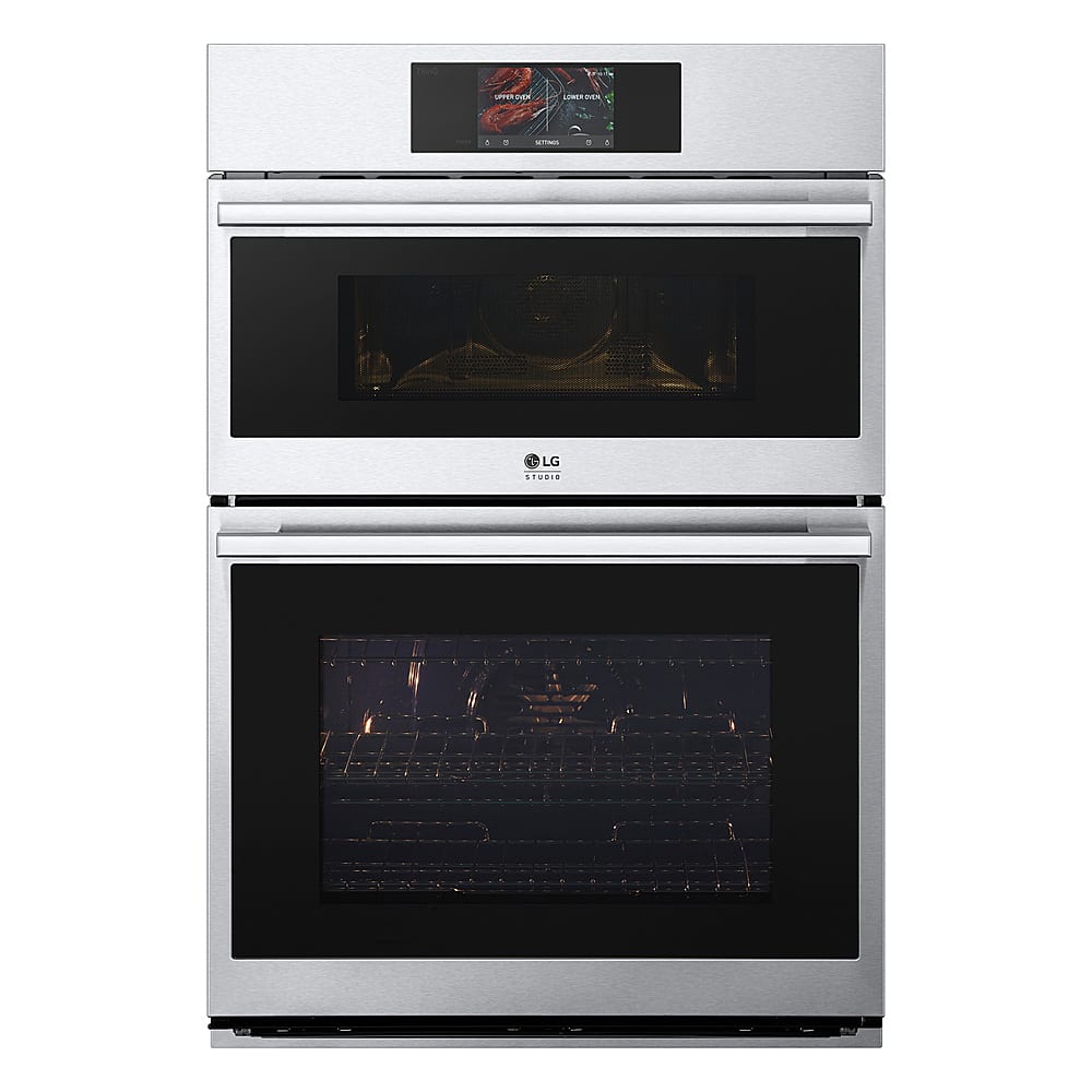 LG - STUDIO 30" Smart Built-In Electric Convection Combination Wall Oven with Microwave and Sous Vide - Stainless Steel prod…