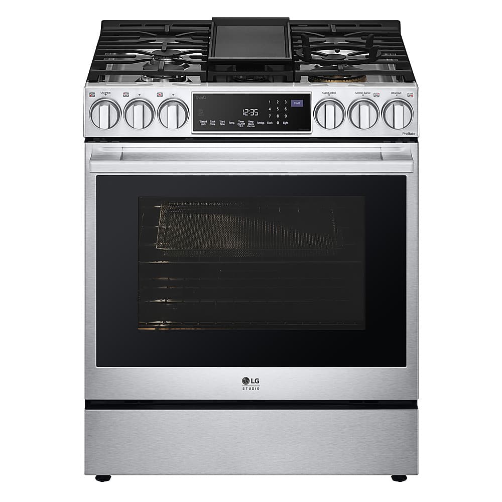 LG - STUDIO 6.3 Cu. Ft. Smart Slide-In Gas True Convection Range with EasyClean and Sous Vide - Stainless Steel product image