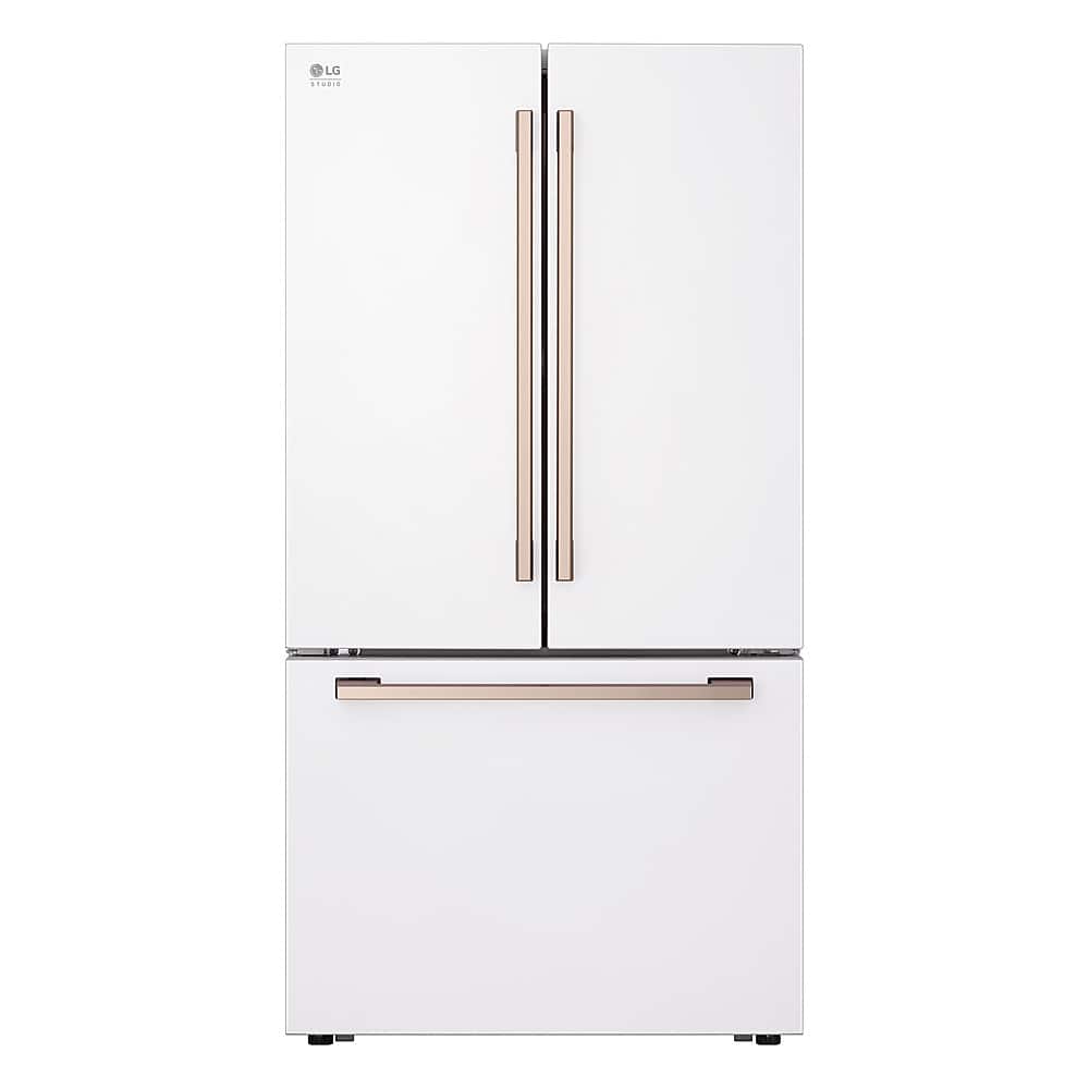 LG - STUDIO Counter-Depth MAX 26.5 Cu. Ft. French Door Smart Refrigerator with Internal Water Dispenser - Essence White prod…