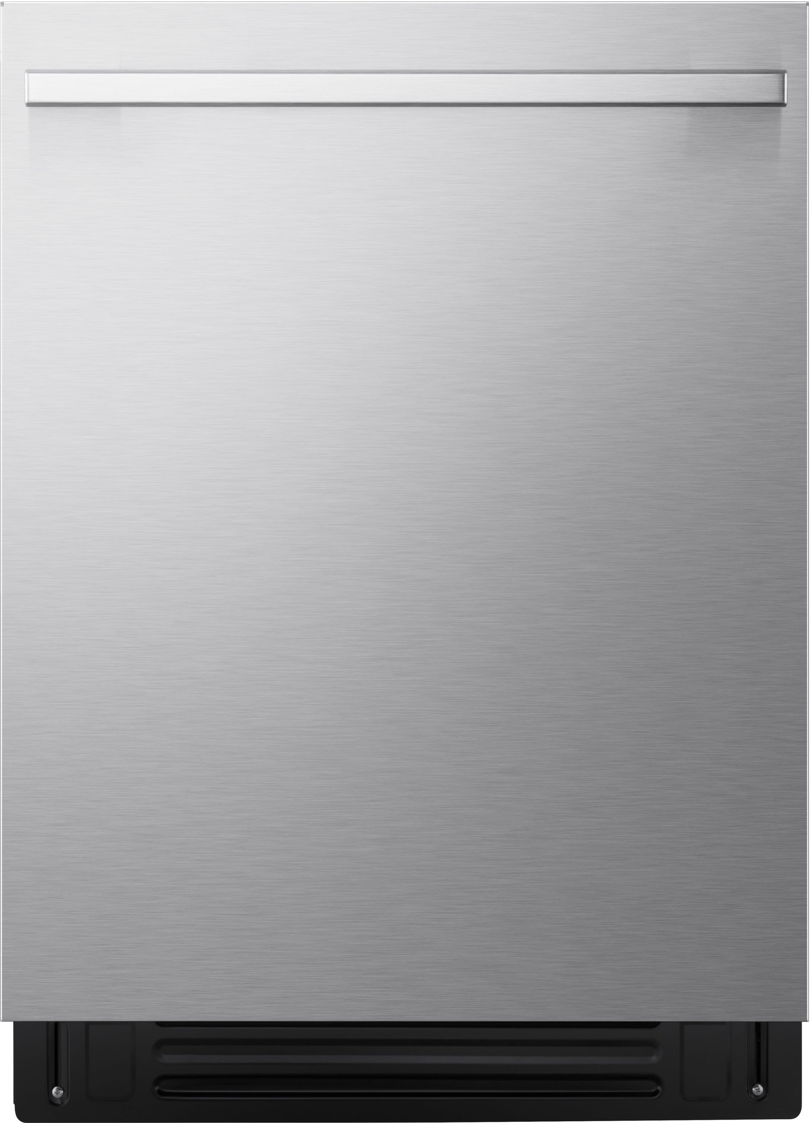 LG - STUDIO FlushFit 24" Top Control Smart Built-In Stainless Steel Tub Dishwasher w/3rd Rack, 1 Hour Wash & Dry and 39dBA -…