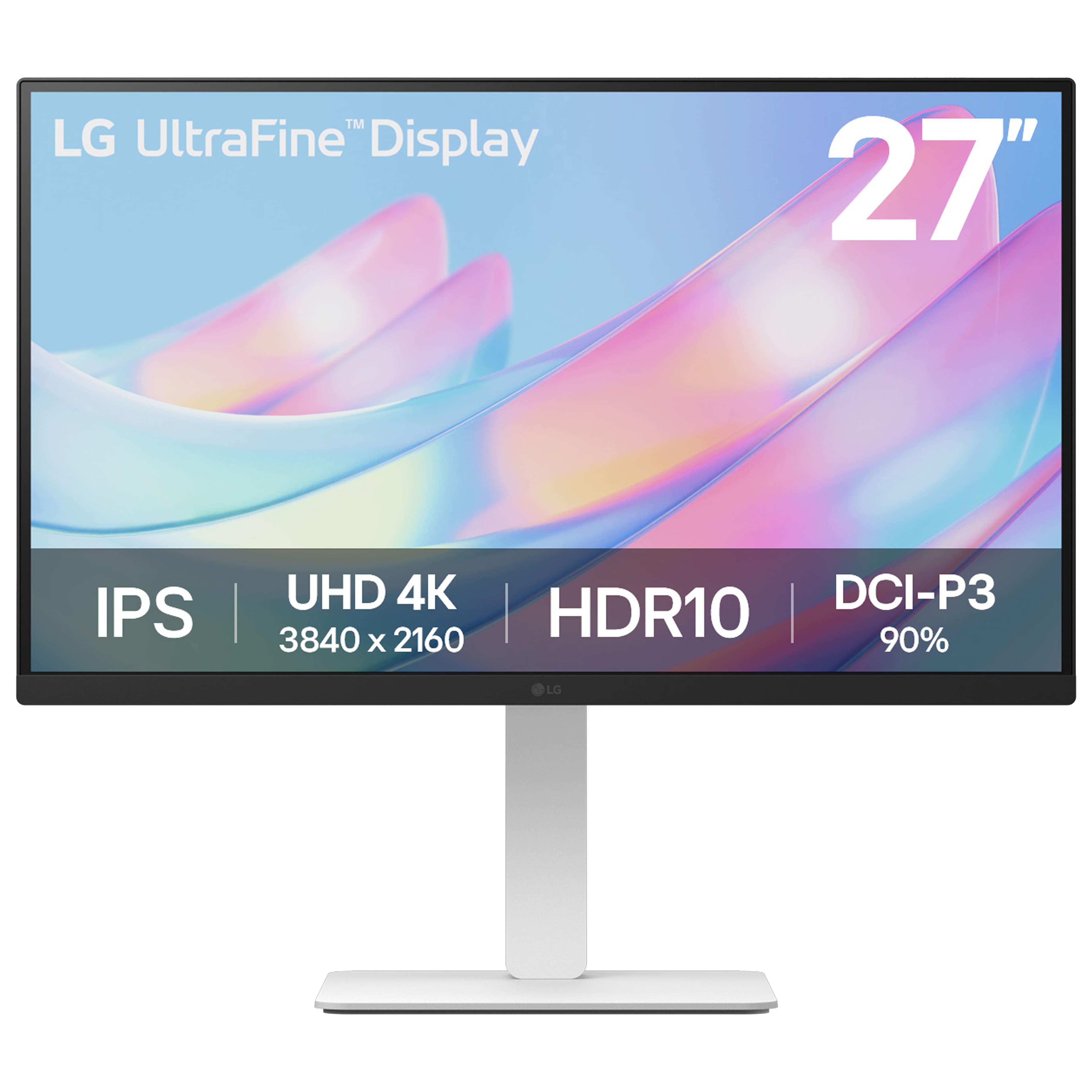 LG - UltraFine 27" IPS UHD 60Hz Monitor with HDR10 (HDMI, DisplayPort) - White product image