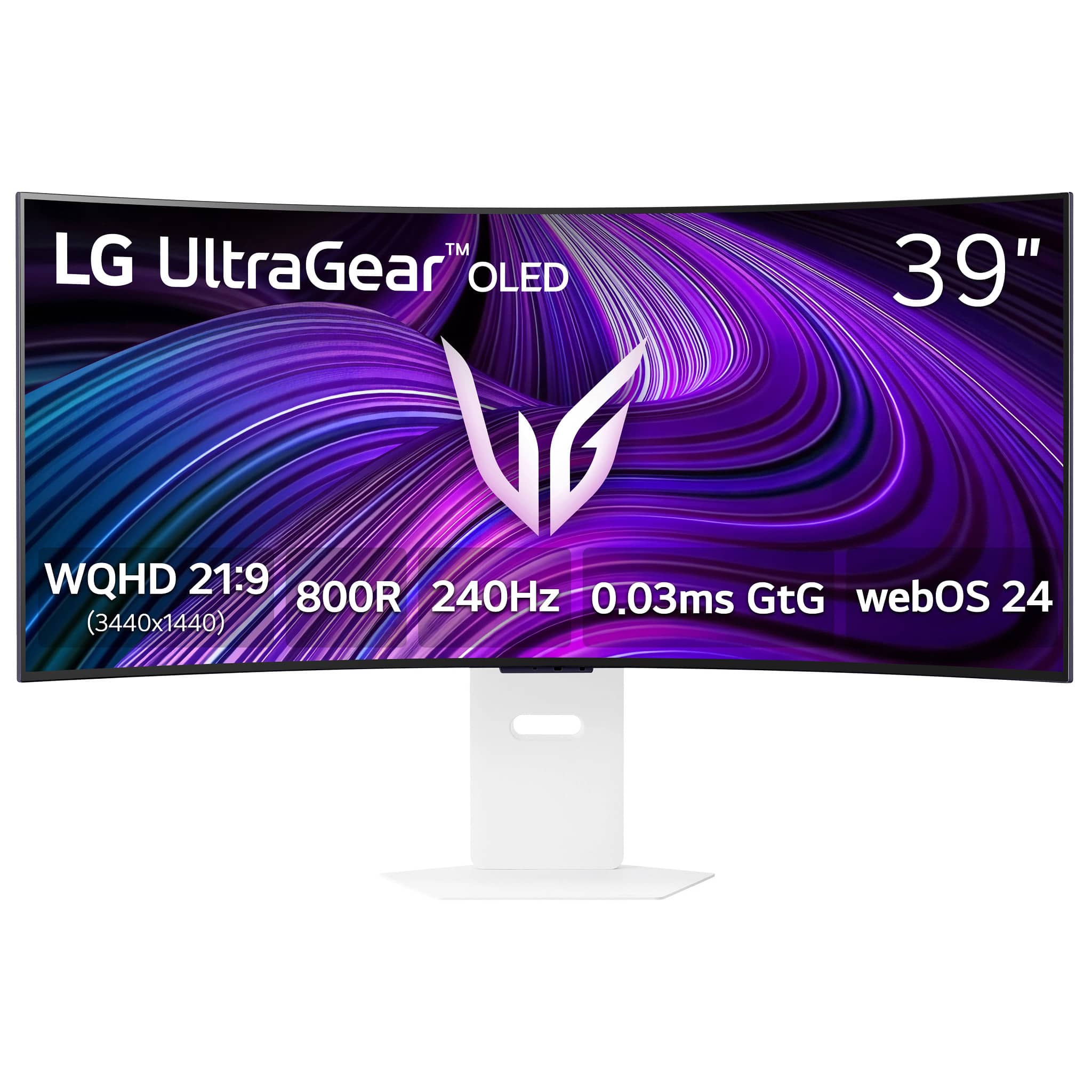 LG - UltraGear 39" OLED Curved WQHD 240Hz 0.03ms G-Sync/FreeSync Premium Smart Gaming Monitor with DisplayHDR 400 TRUE BLACK…