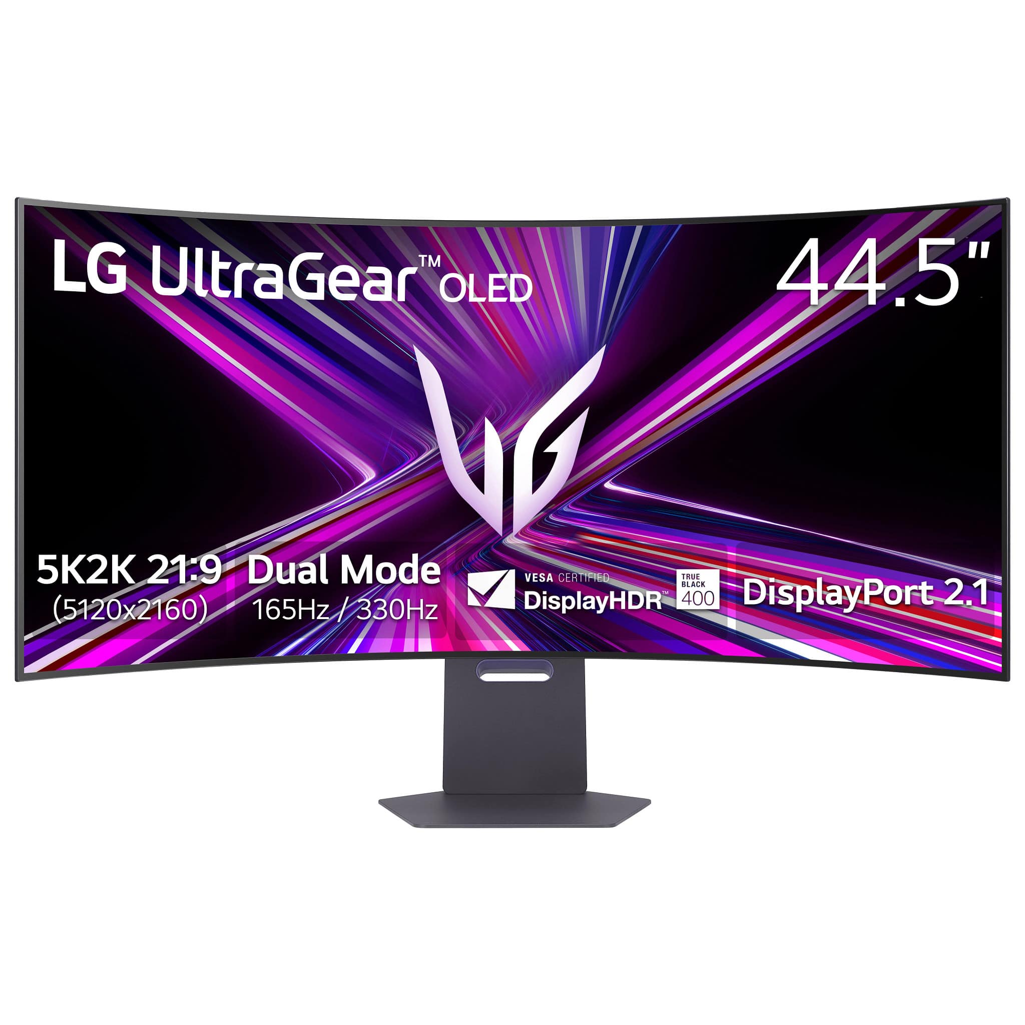 LG - UltraGear 45" OLED Dual Mode (5K2K WUHD 165Hz, WFHD 330Hz) 0.03ms G-Sync/FreeSync Premium Pro Gaming Monitor - Black pr…