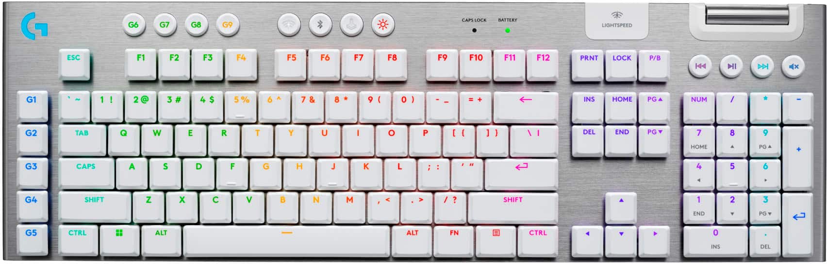 Logitech - G915 X LIGHTSPEED Full-size Wireless Mechanical GL Brown Tactile Switch Gaming Keyboard for PC/Mac with RGB Backl…