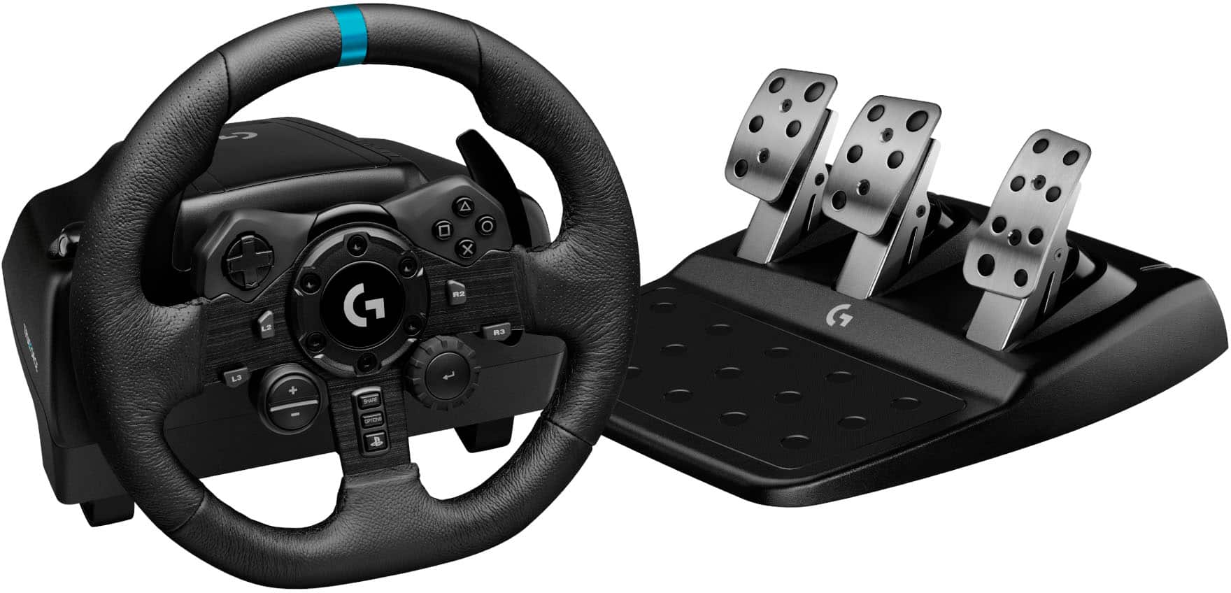 Logitech - G923 Racing Wheel and Pedals for PS5, PS4 and Windows - Black product image